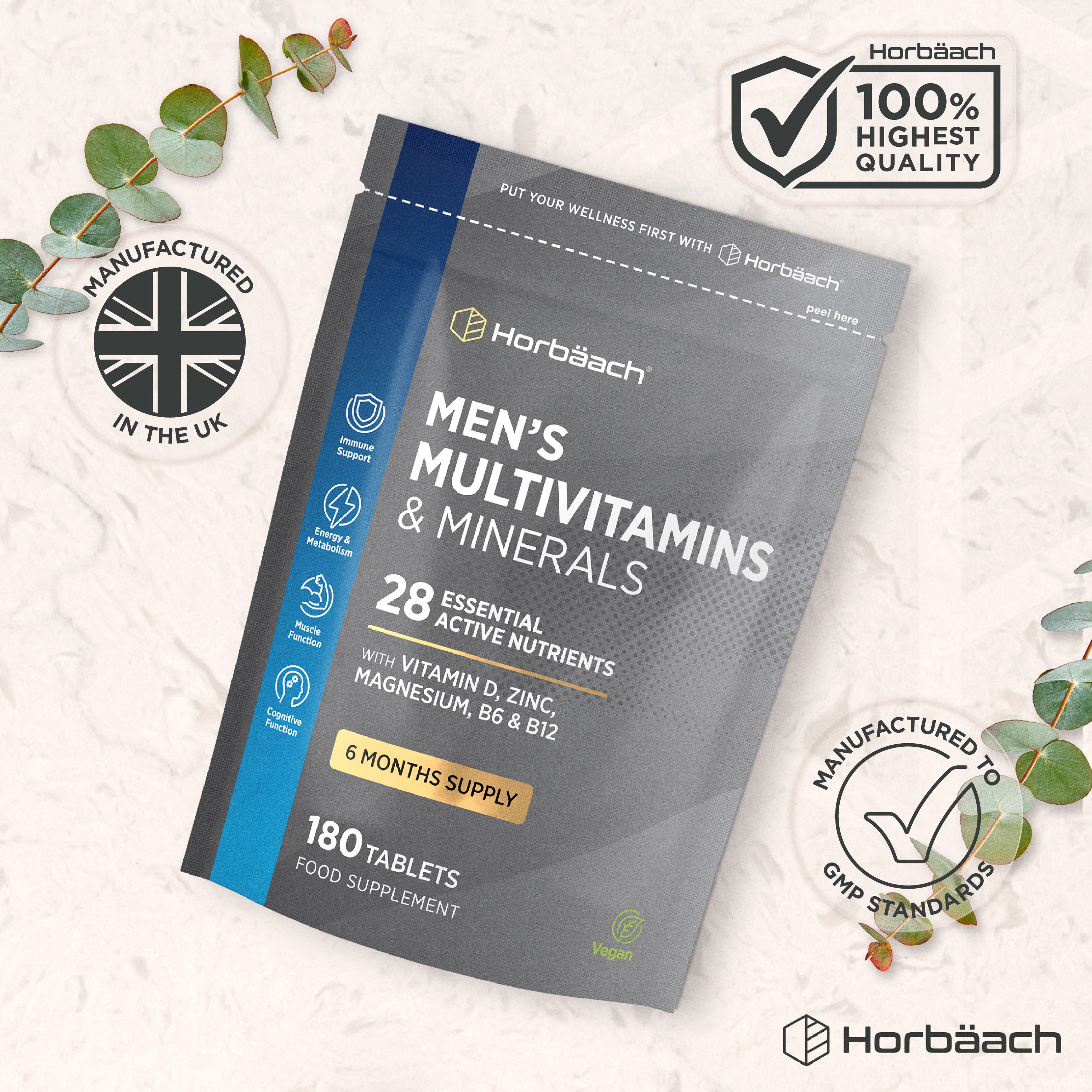 Multivitamins and Minerals for Men | 180 Tablets