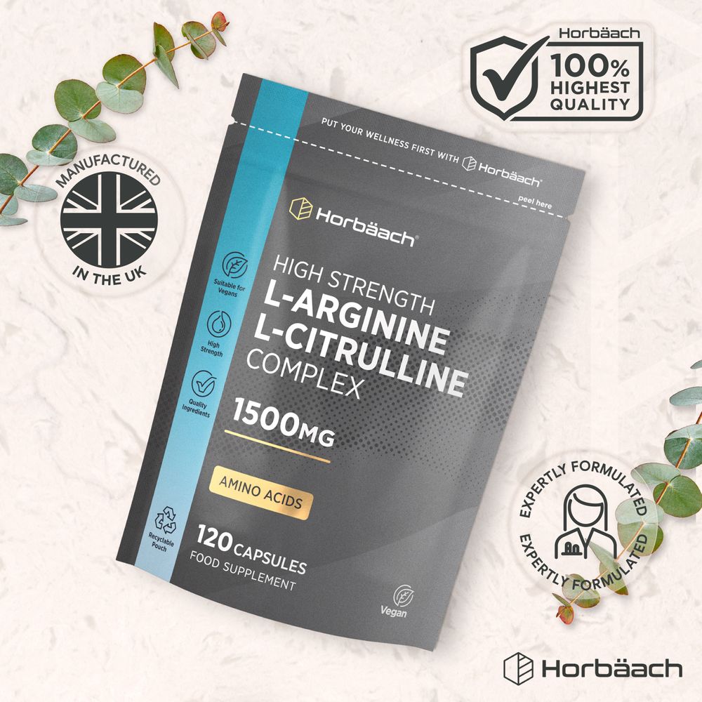 L-Arginine and L-Citrulline 1500 mg | 120 Capsules
