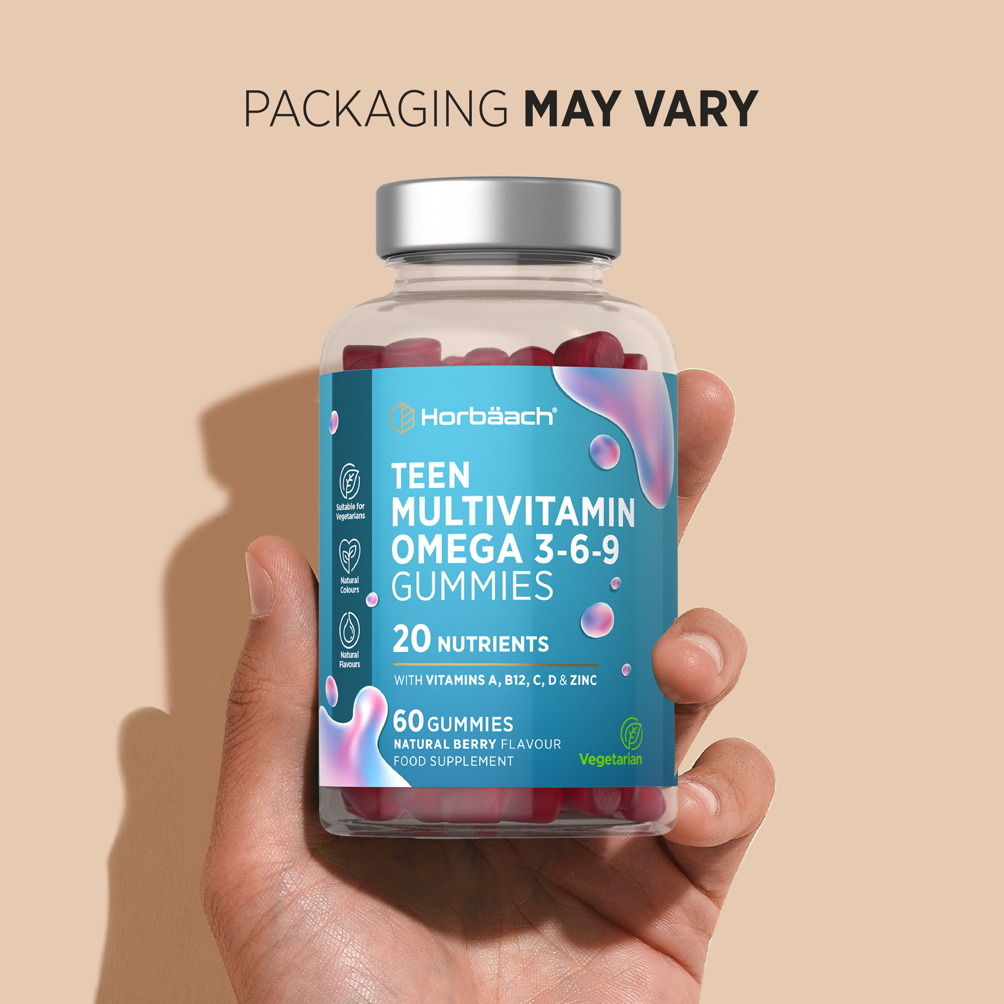 Multivitamin and Omega 369 for Teens | 60 Gummies