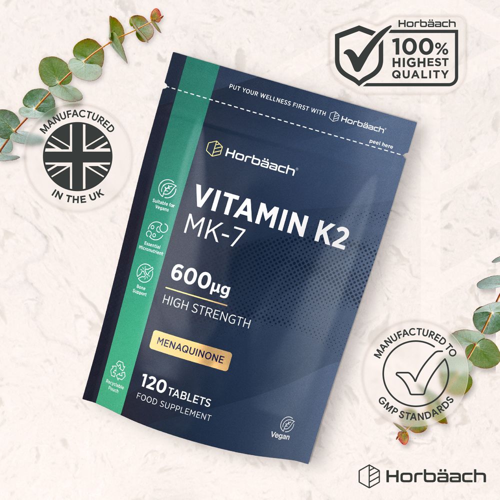 Vitamin K2 MK7 600 ug | 120 Tablets