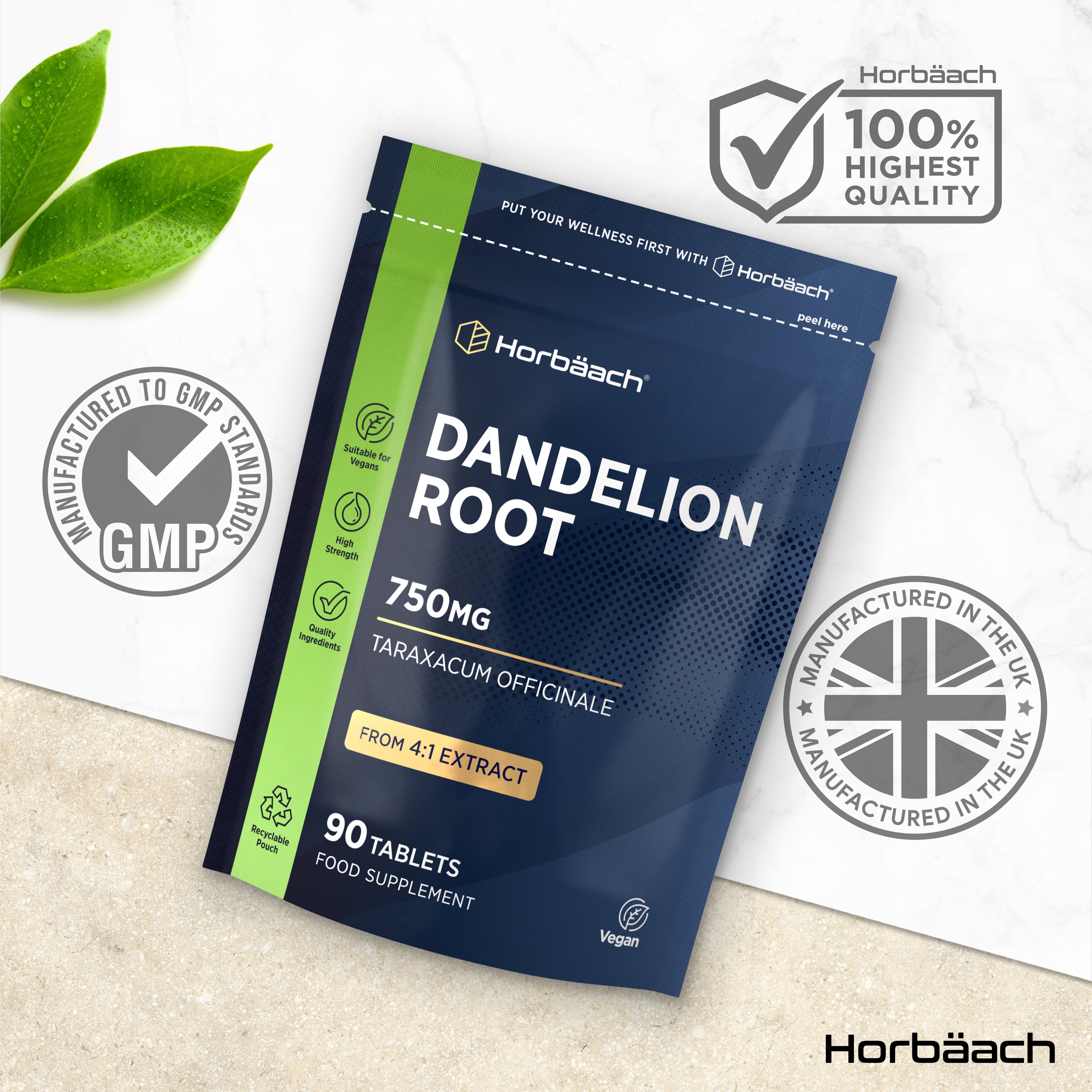 Dandelion Root 750 mg | 90 Tablets