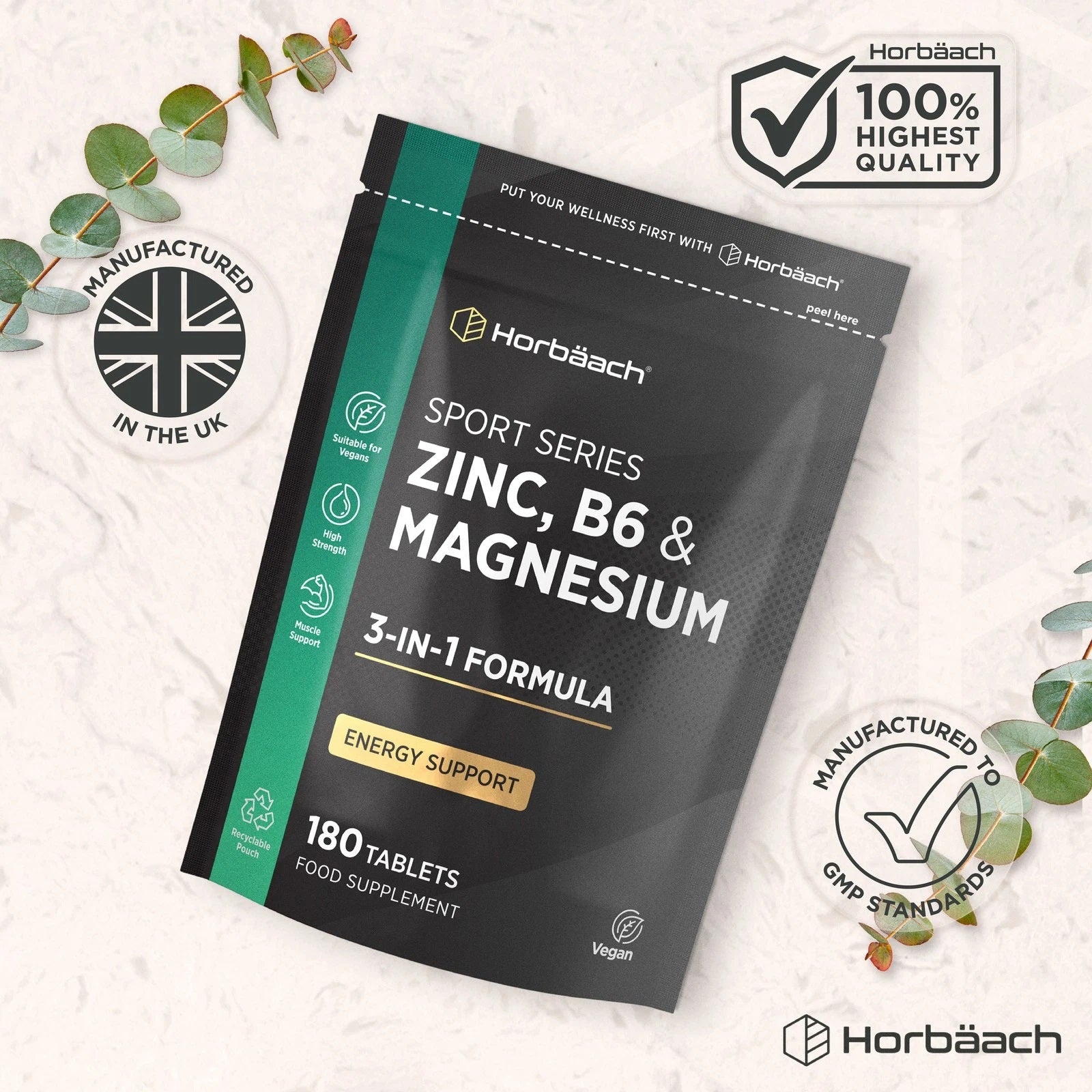 Zinc, Magnesium and Vitamin B6 | 180 Tablets