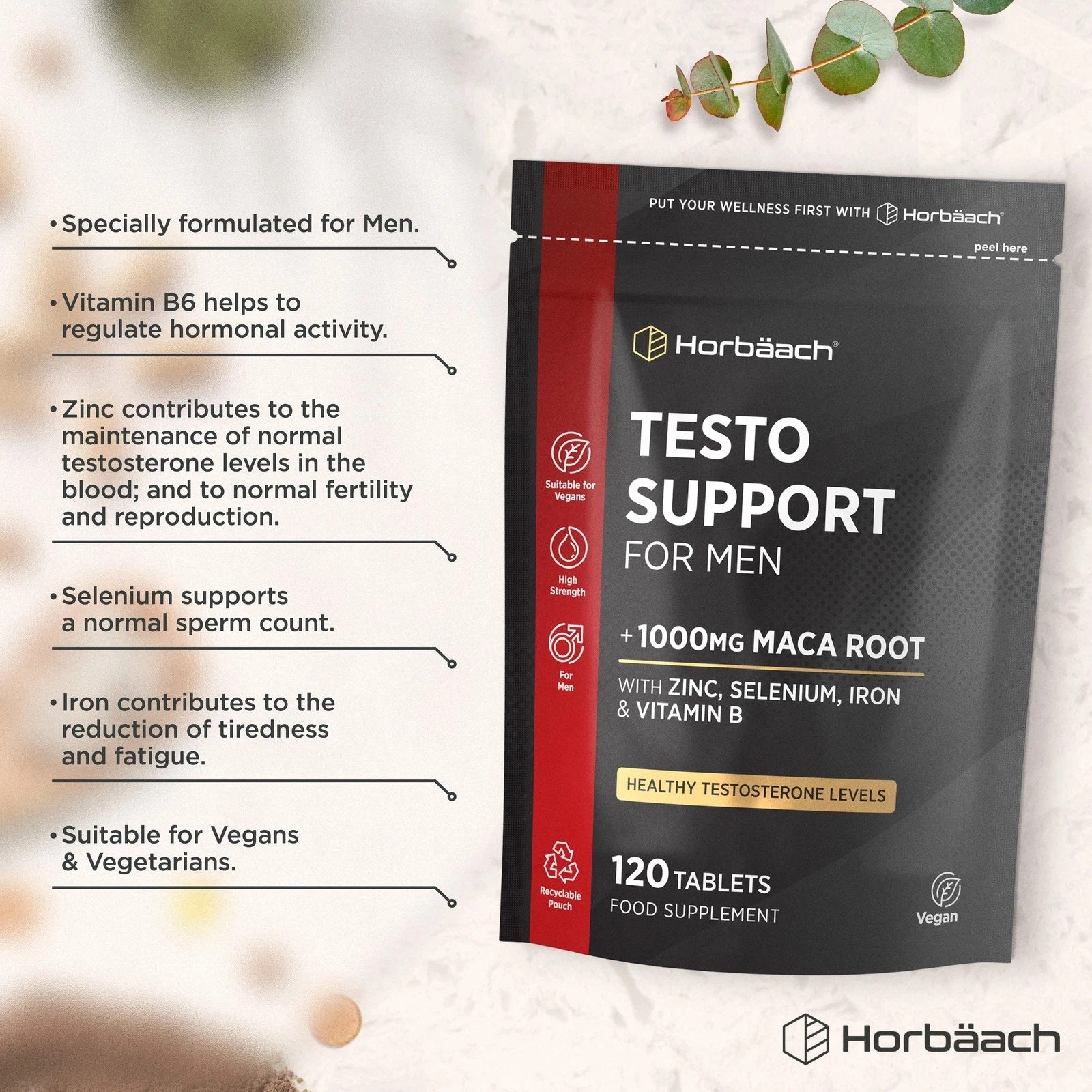 Testosterone Support Complex for Men | 120 Tablets