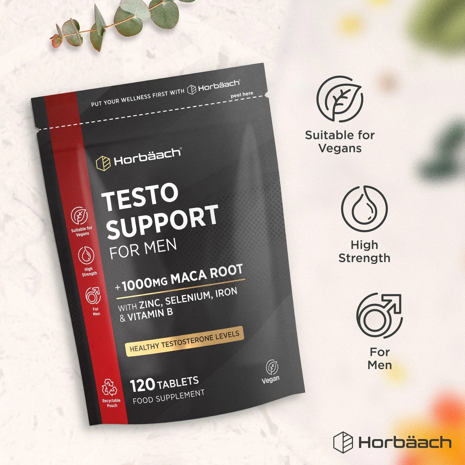 Testosterone Support Complex for Men | 120 Tablets