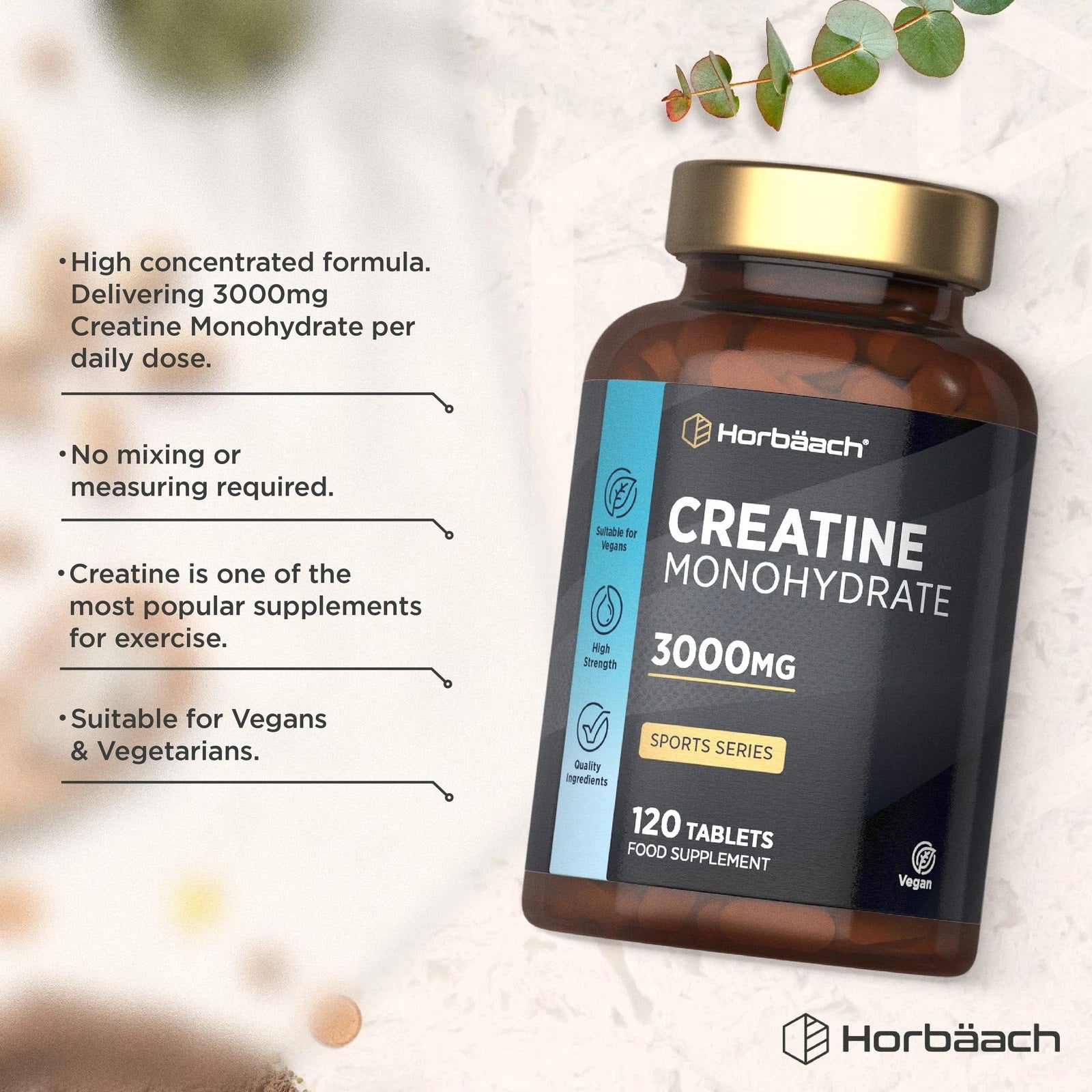 Creatine Monohydrate 3000 mg | 120 Tablets