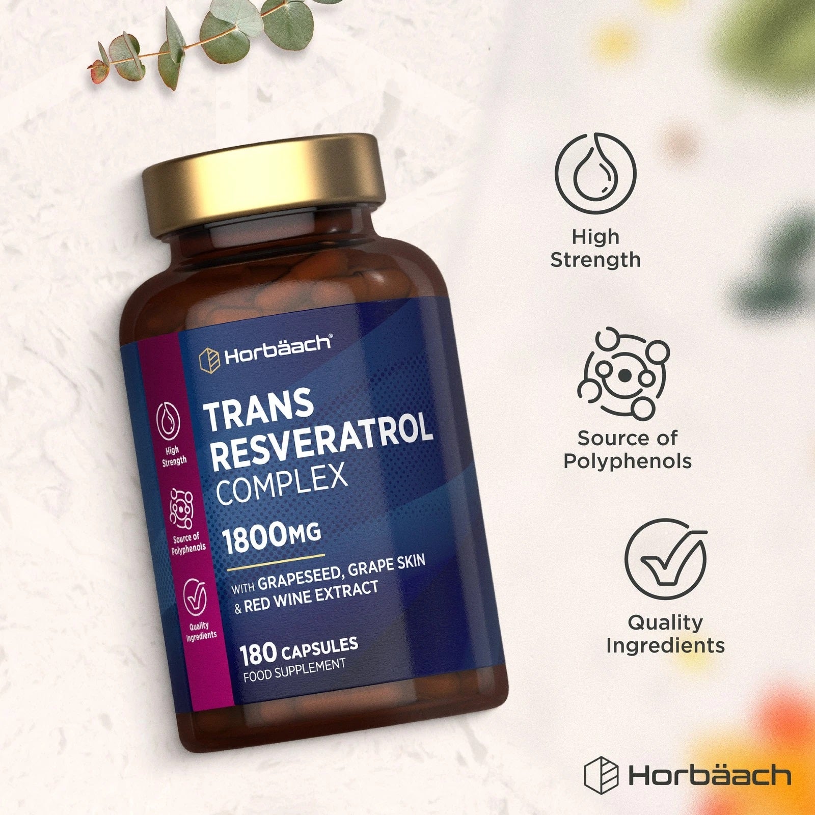 Trans Resveratrol Complex 1800 mg | 180 Capsules