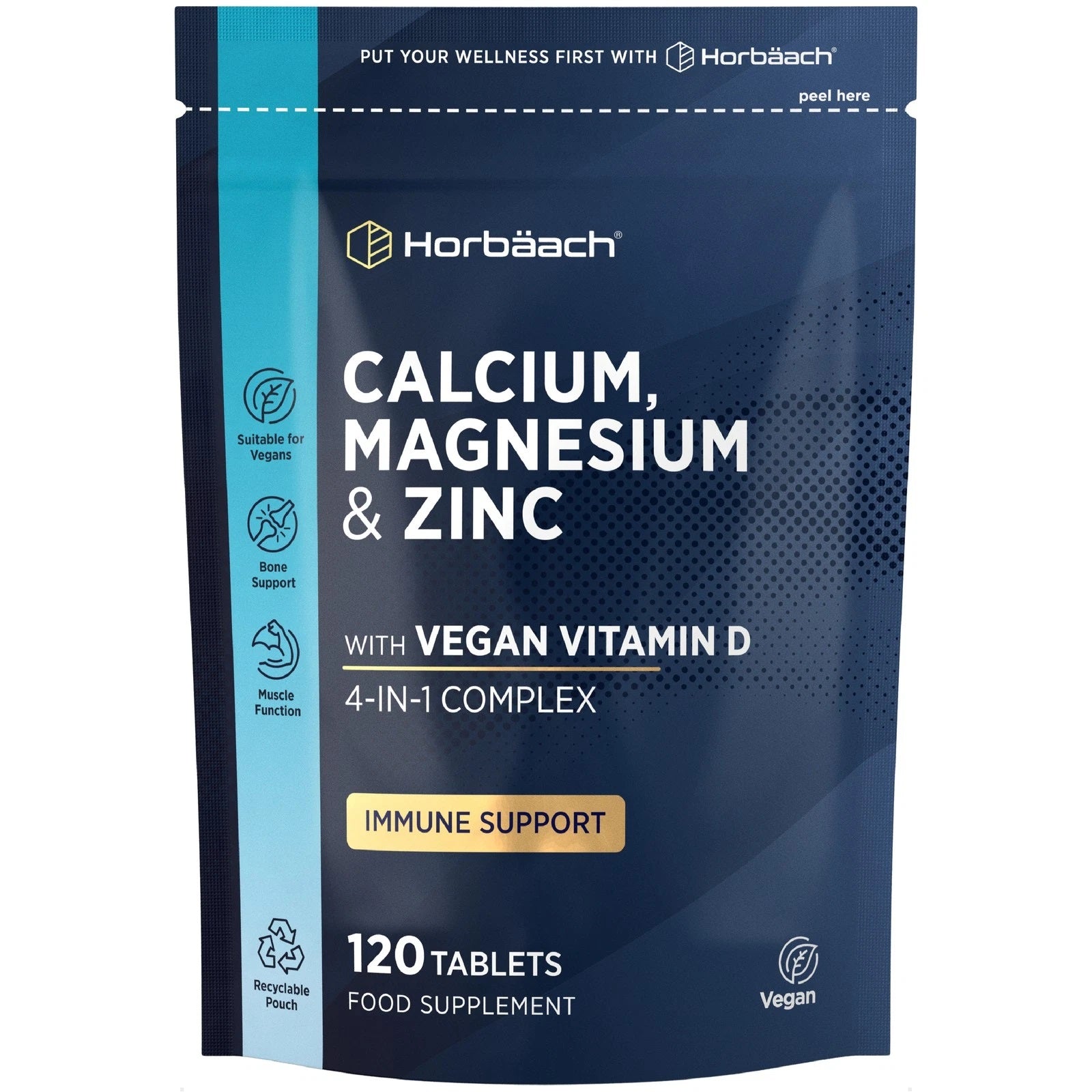 Calcium Magnesium Zinc & Vitamin D Complex | 120 Tablets