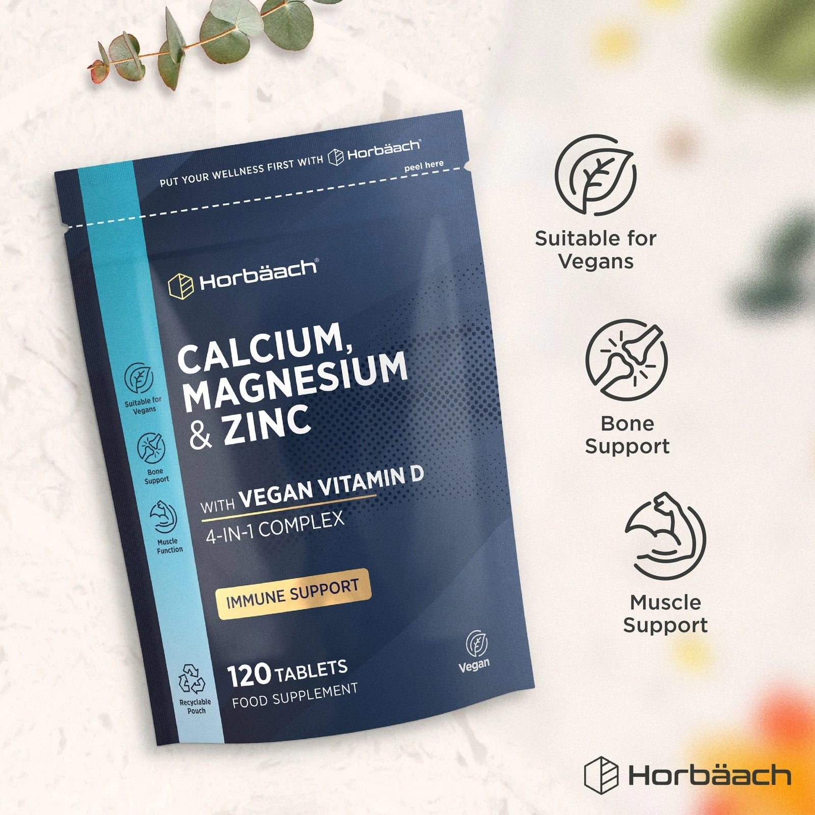 Calcium Magnesium Zinc & Vitamin D Complex | 120 Tablets