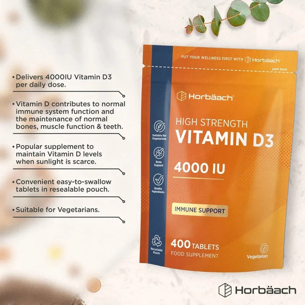 Vitamin D 4000 IU | 400 Tablets
