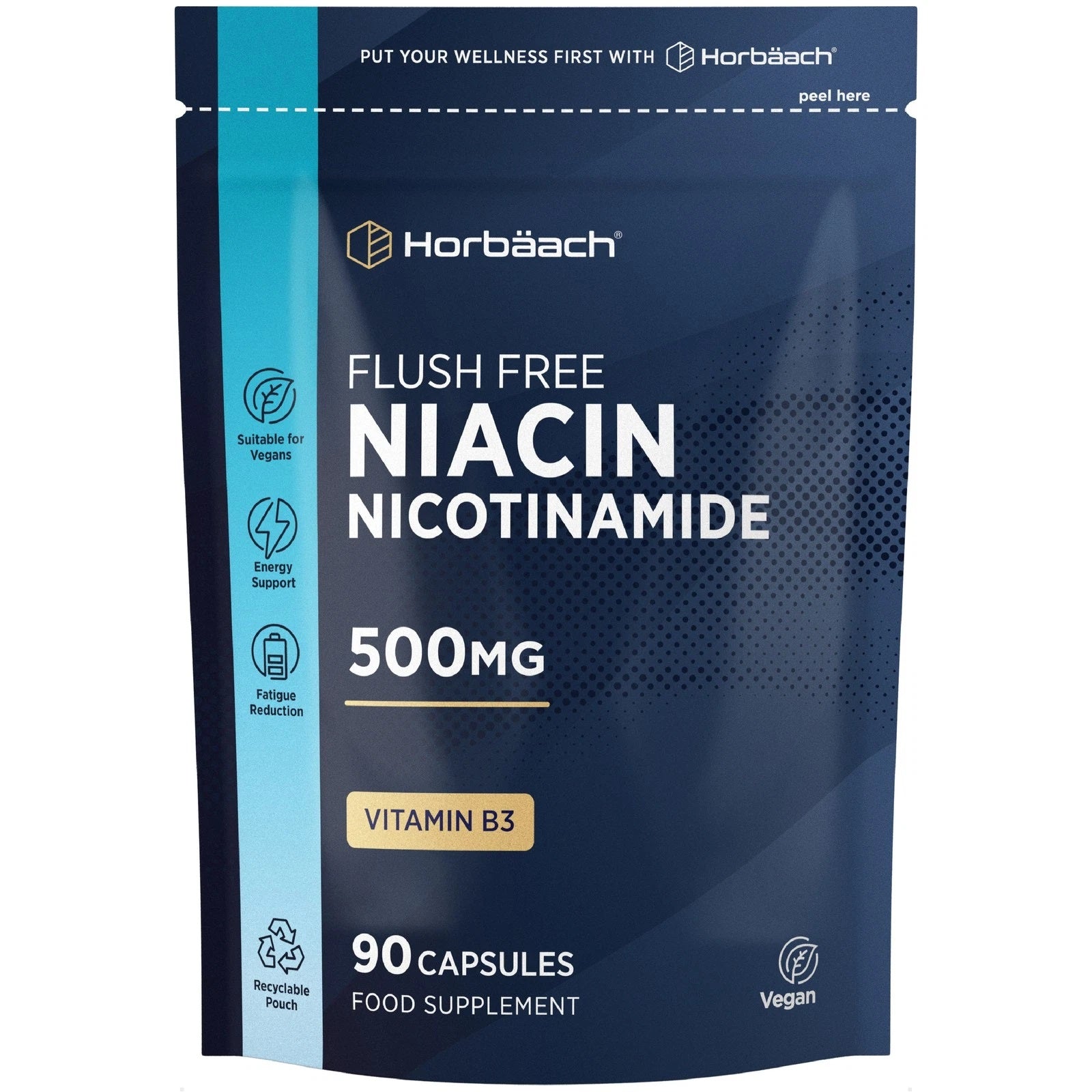Vitamin B3 Niacin 500 mg | 90 Capsules