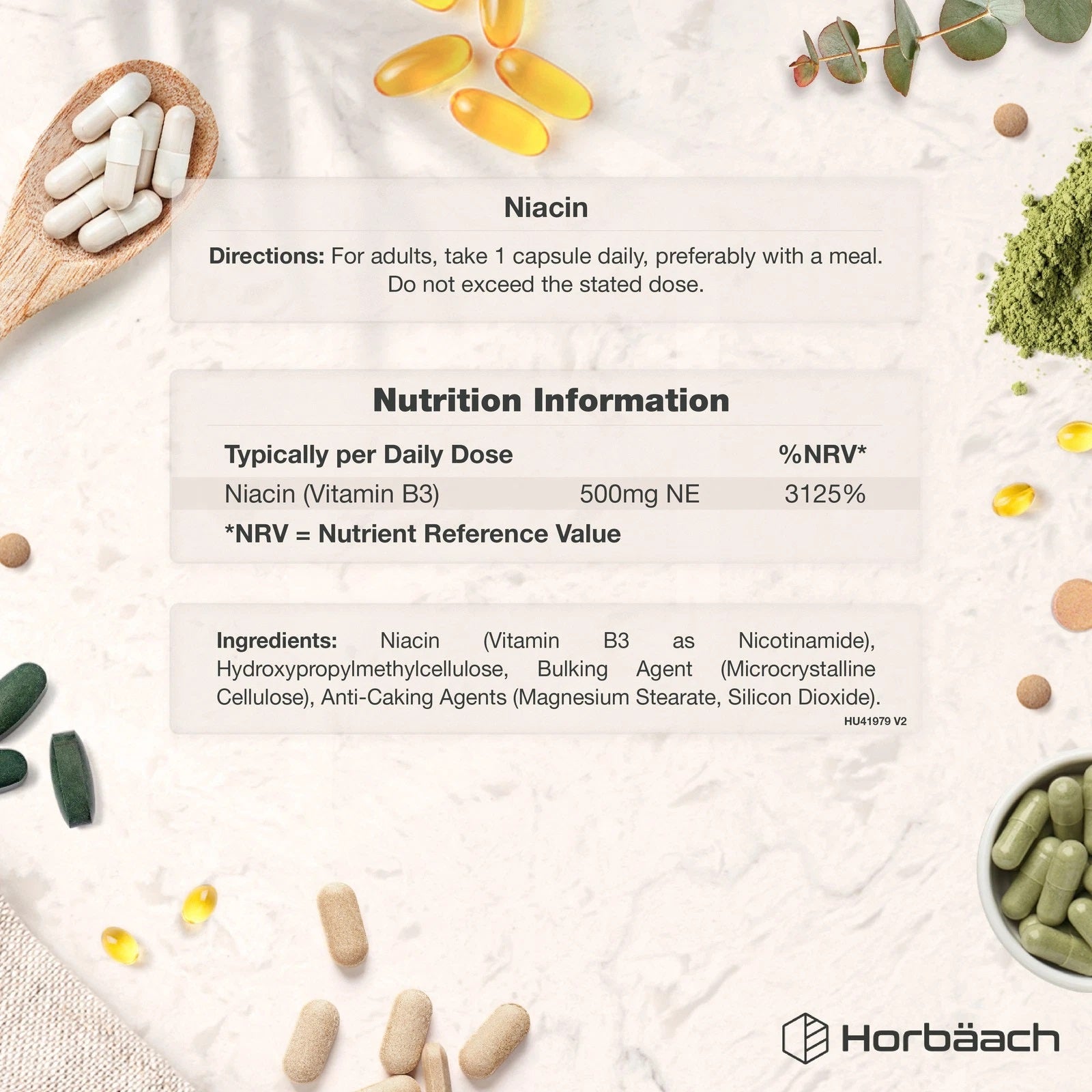 Vitamin B3 Niacin 500 mg | 90 Capsules