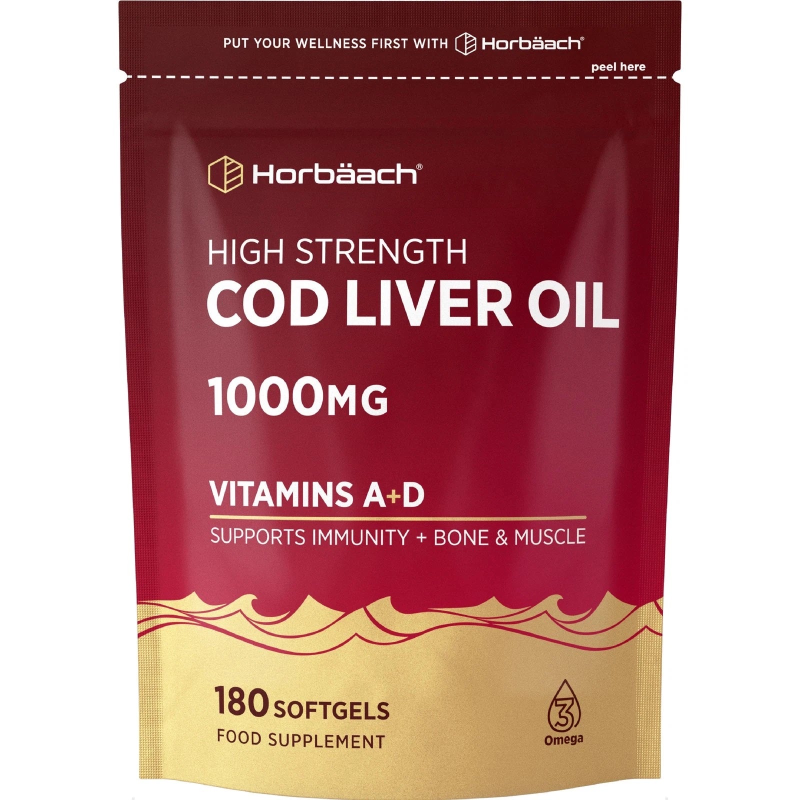 Cod Liver Oil 1000 mg | 180 Softgels