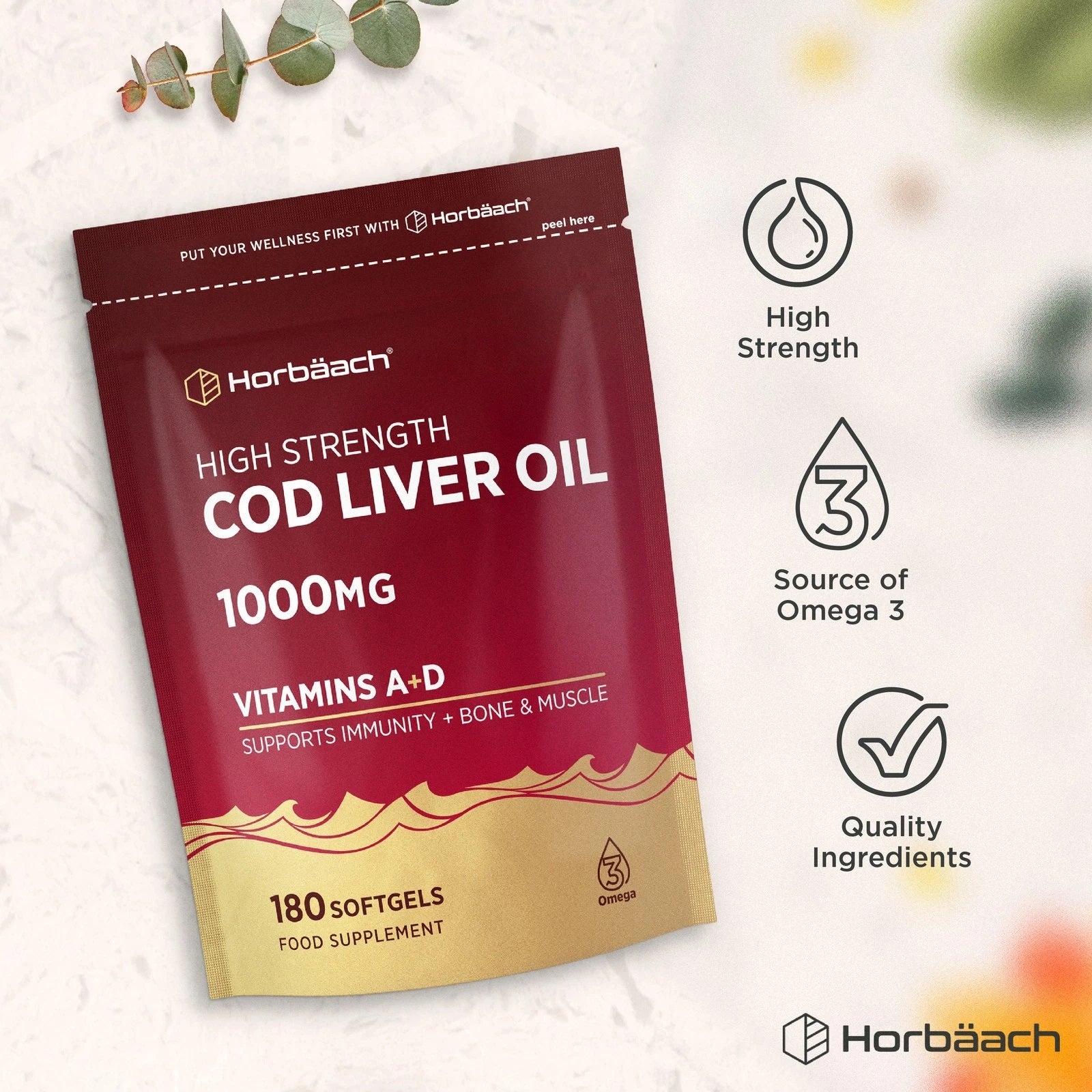 Cod Liver Oil 1000 mg | 180 Softgels