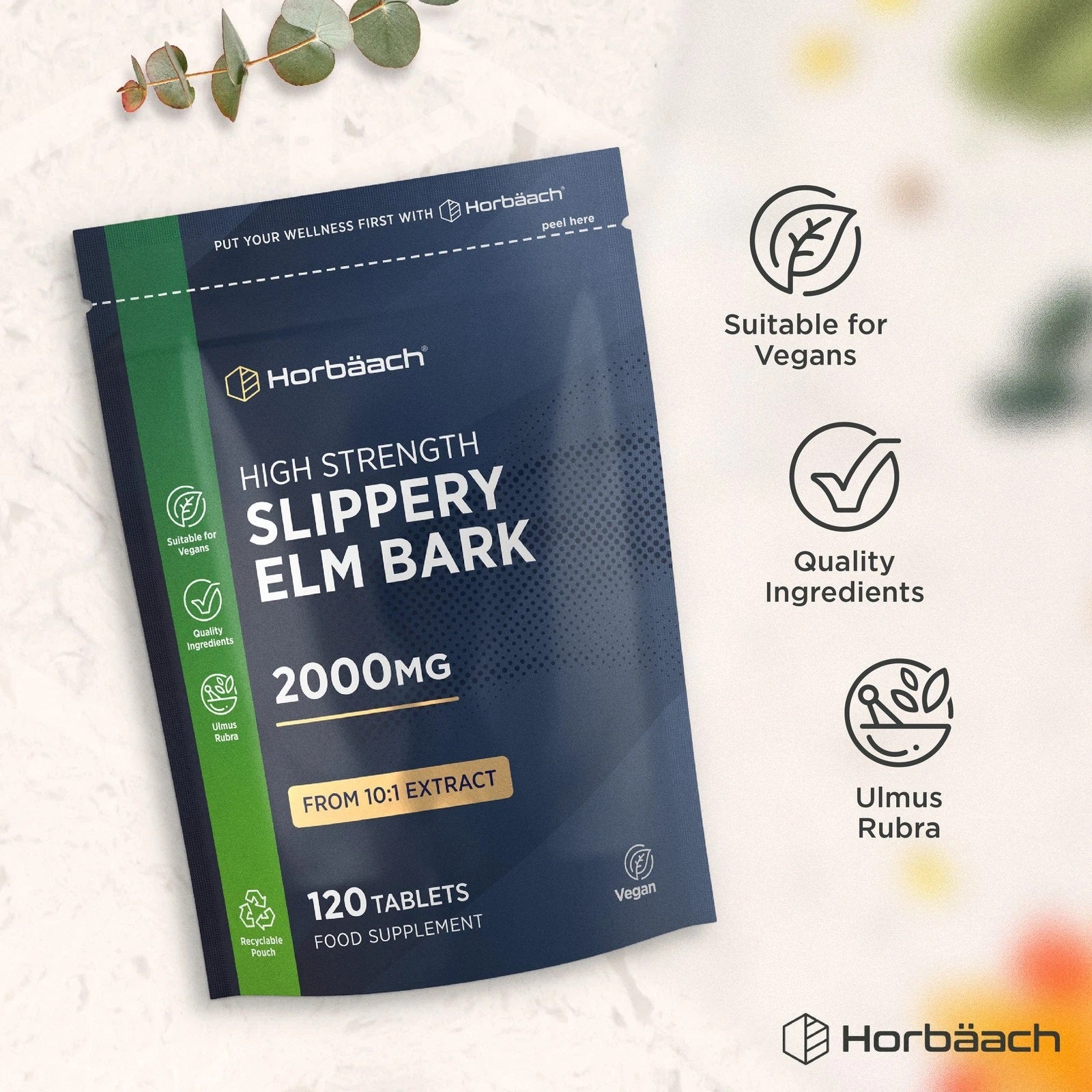 Slippery Elm 2000 mg | 120 Tablets