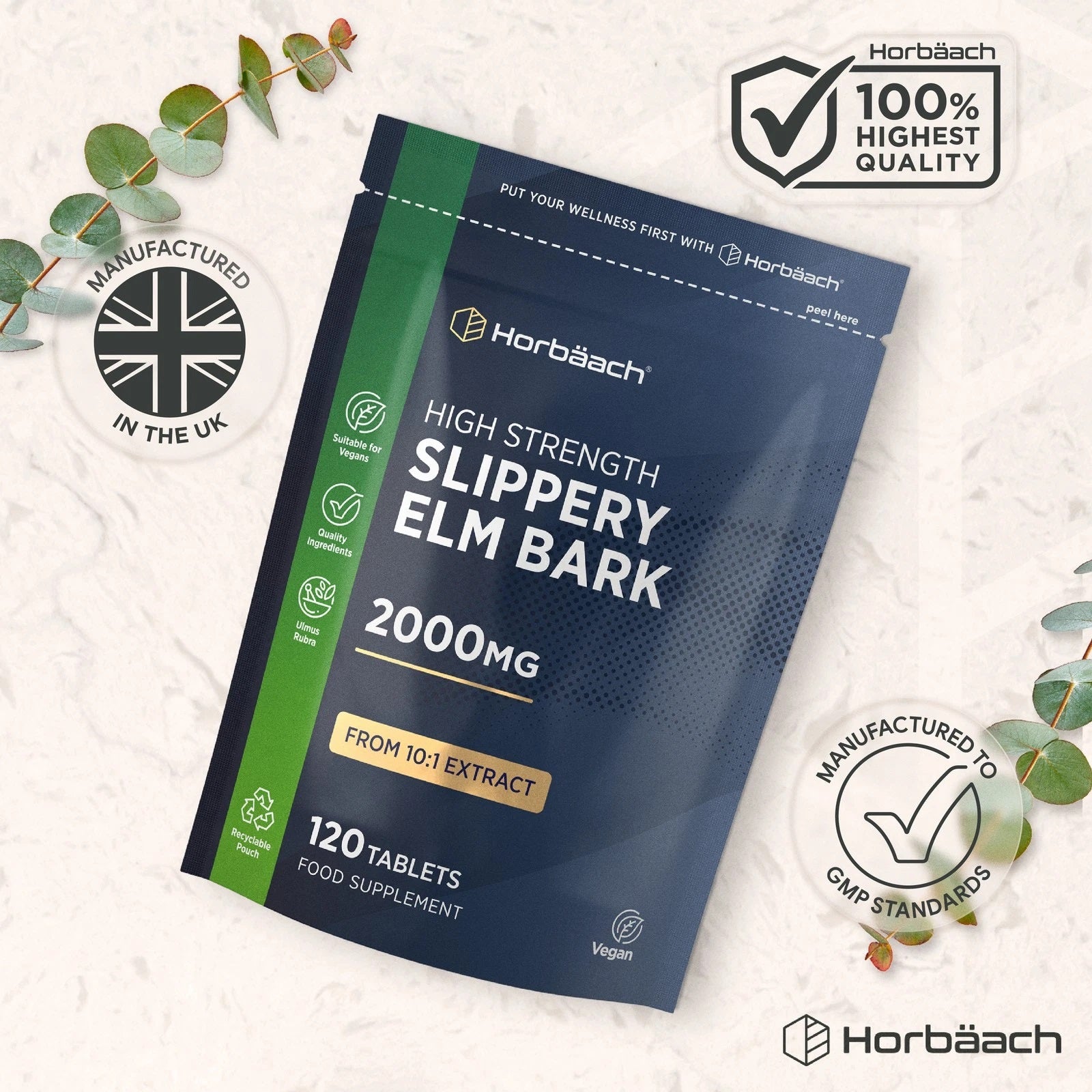 Slippery Elm 2000 mg | 120 Tablets