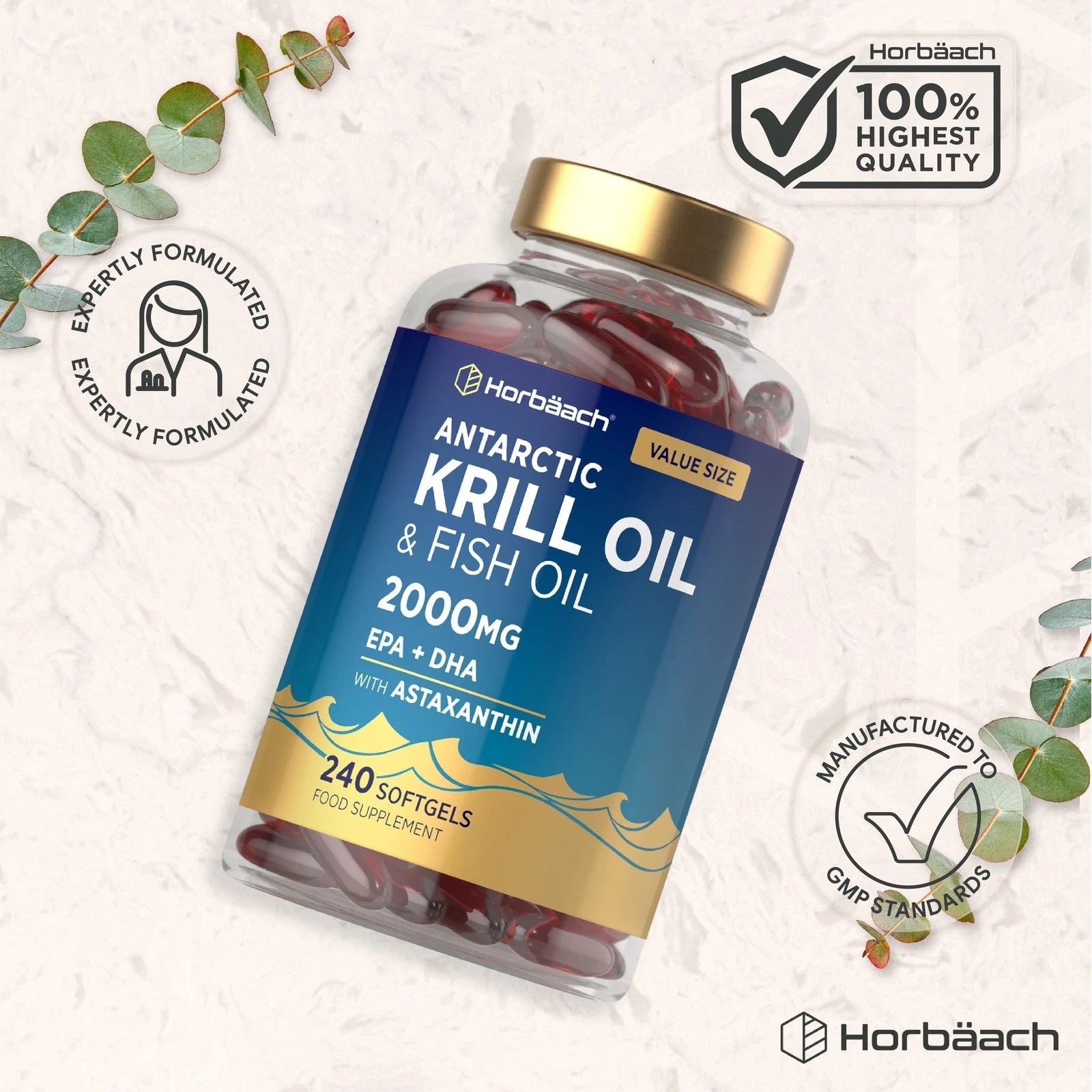 Antarctic Krill Oil 2000 mg | 240 Softgels