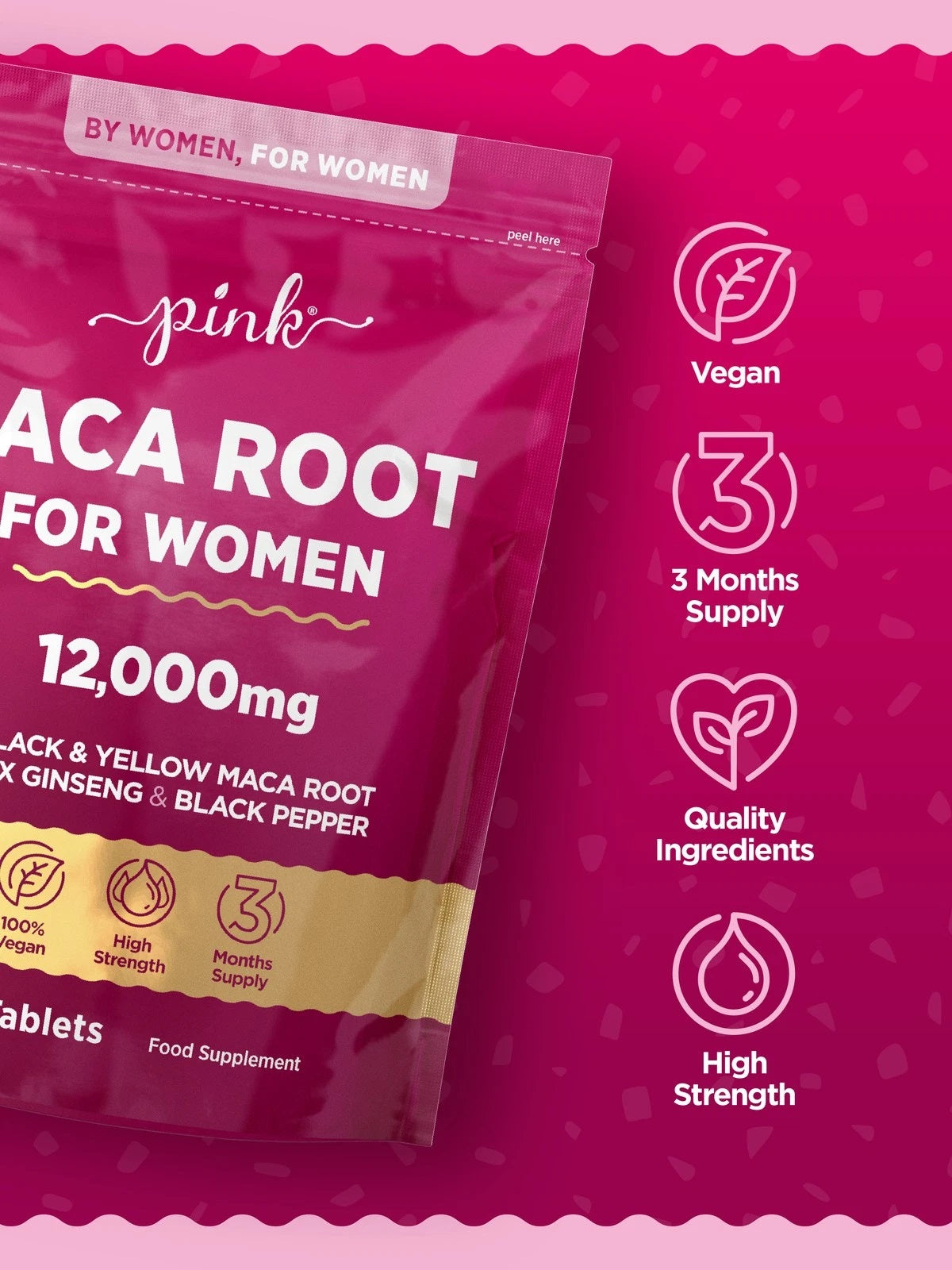 Maca Root Complex for Women 12,000 mg | 180 Tablets