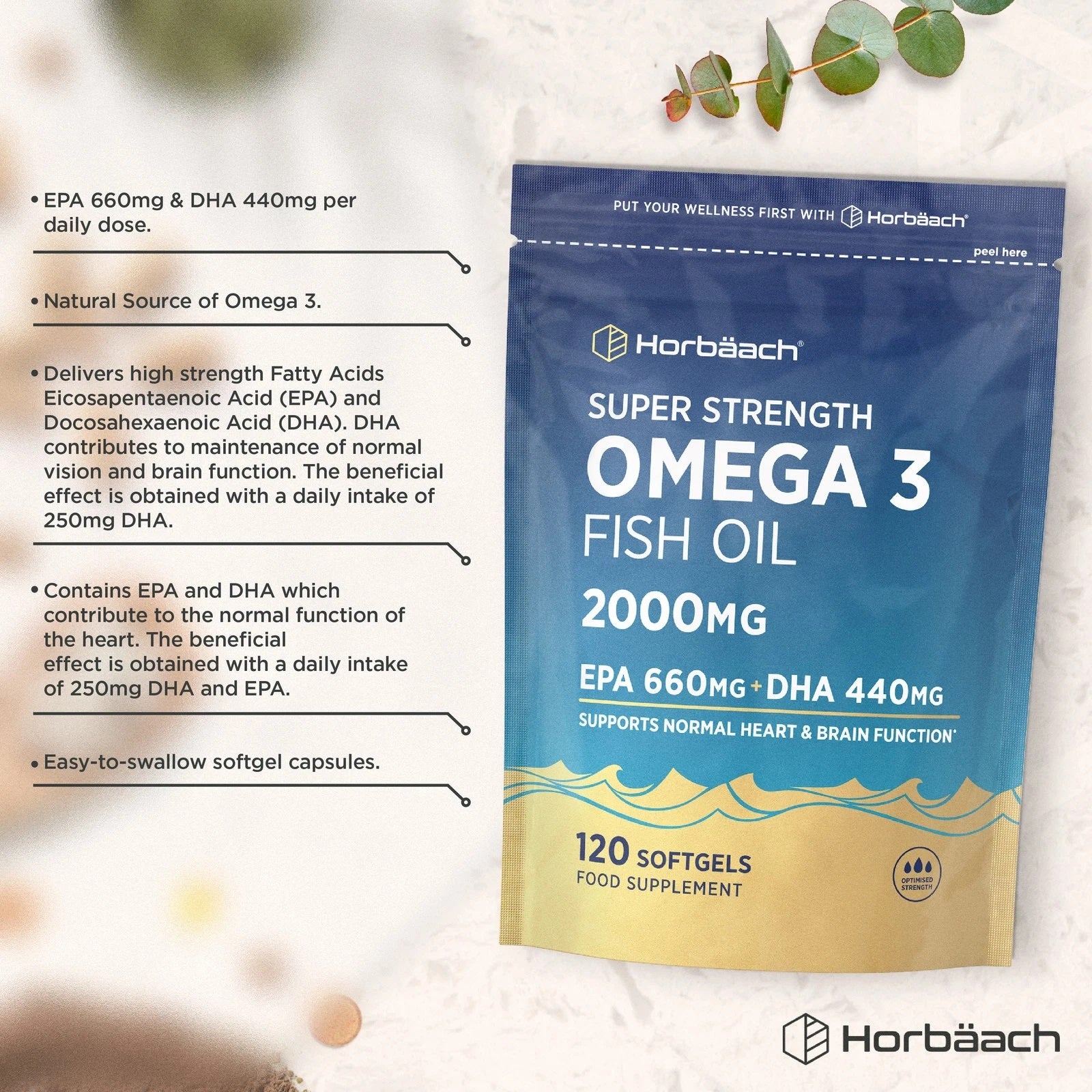 Omega 3 Fish Oil 2000 mg | 120 Softgels
