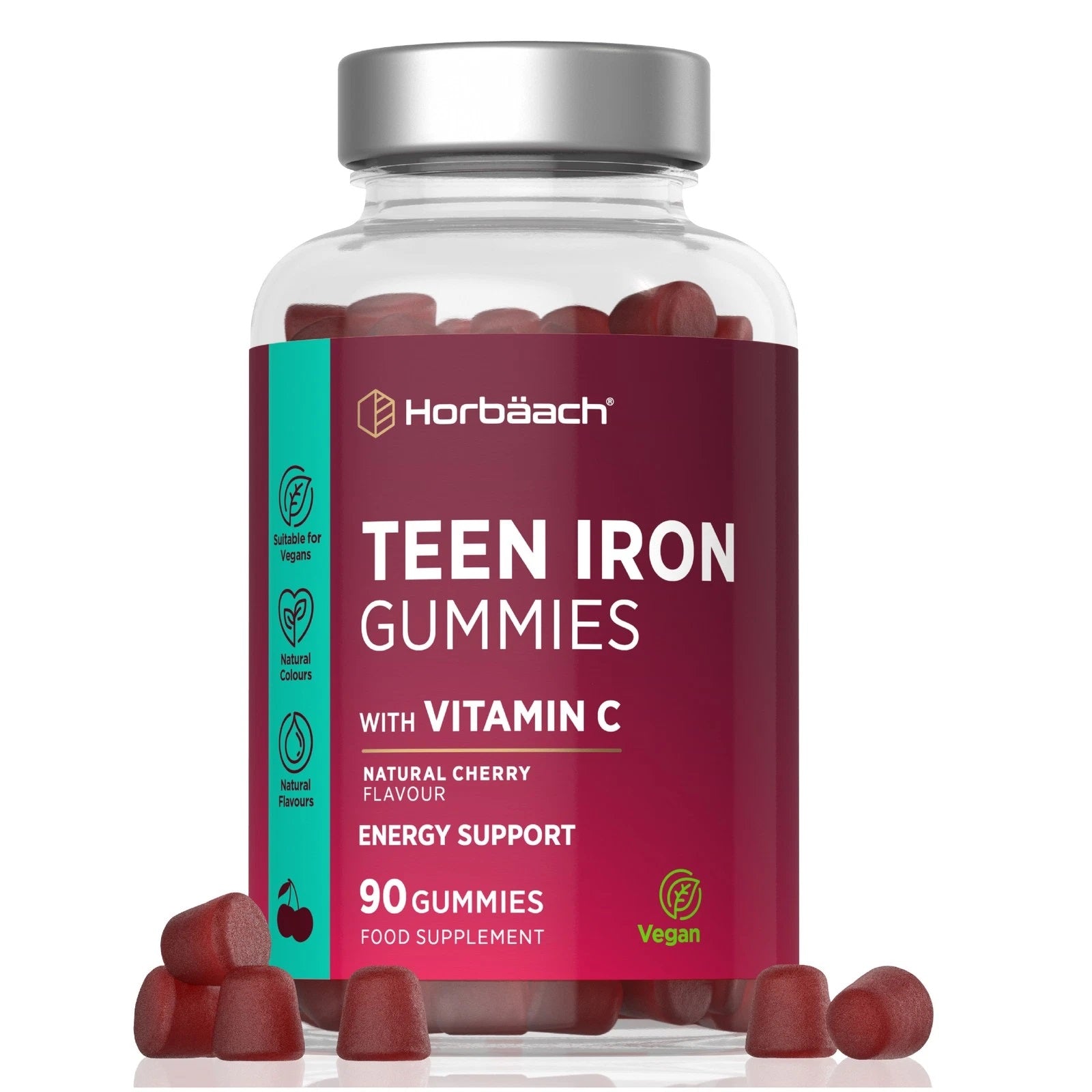Iron with Vitamin C for Teens | 90 Gummies