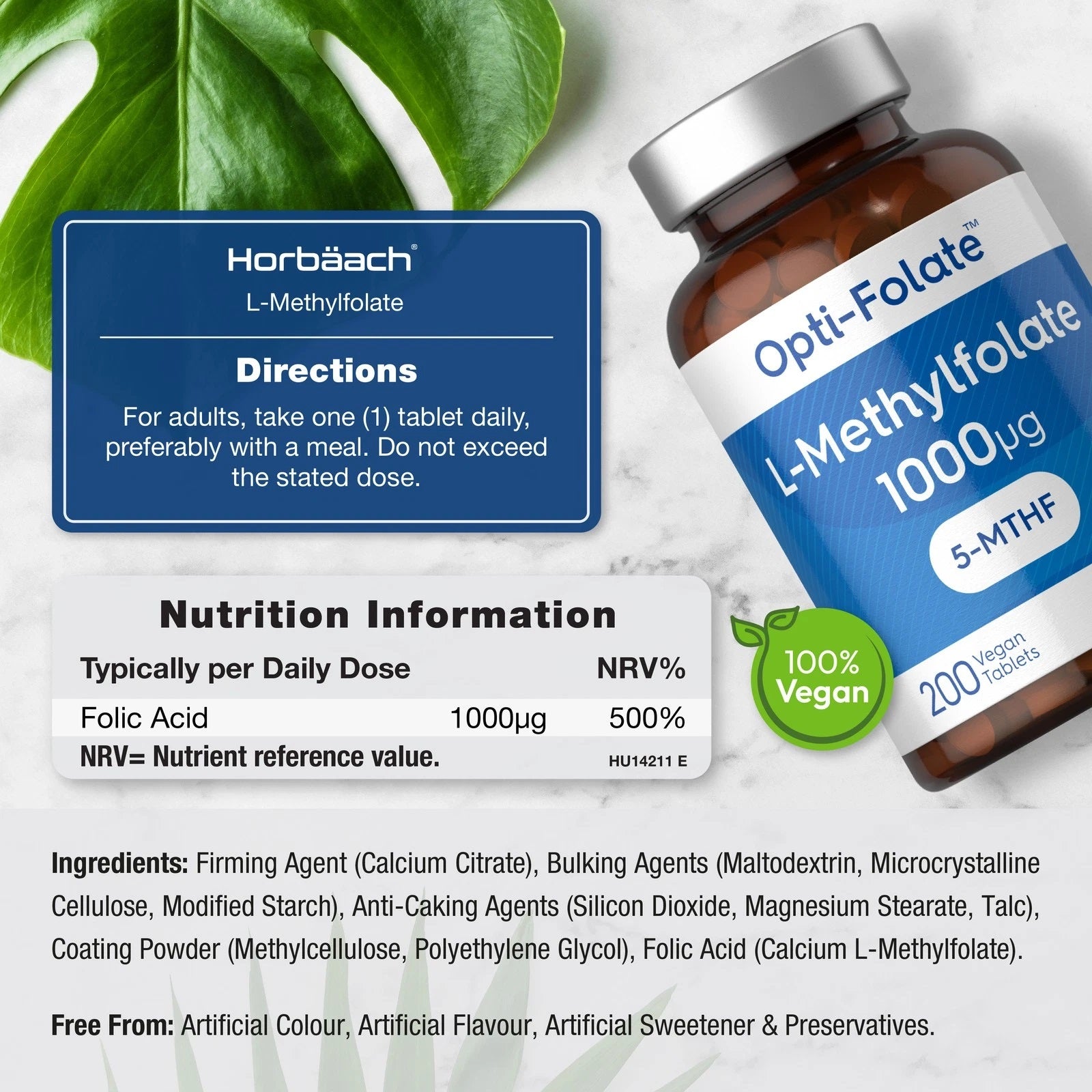 L-Methylfolate 1000 ug | 200 Tablets