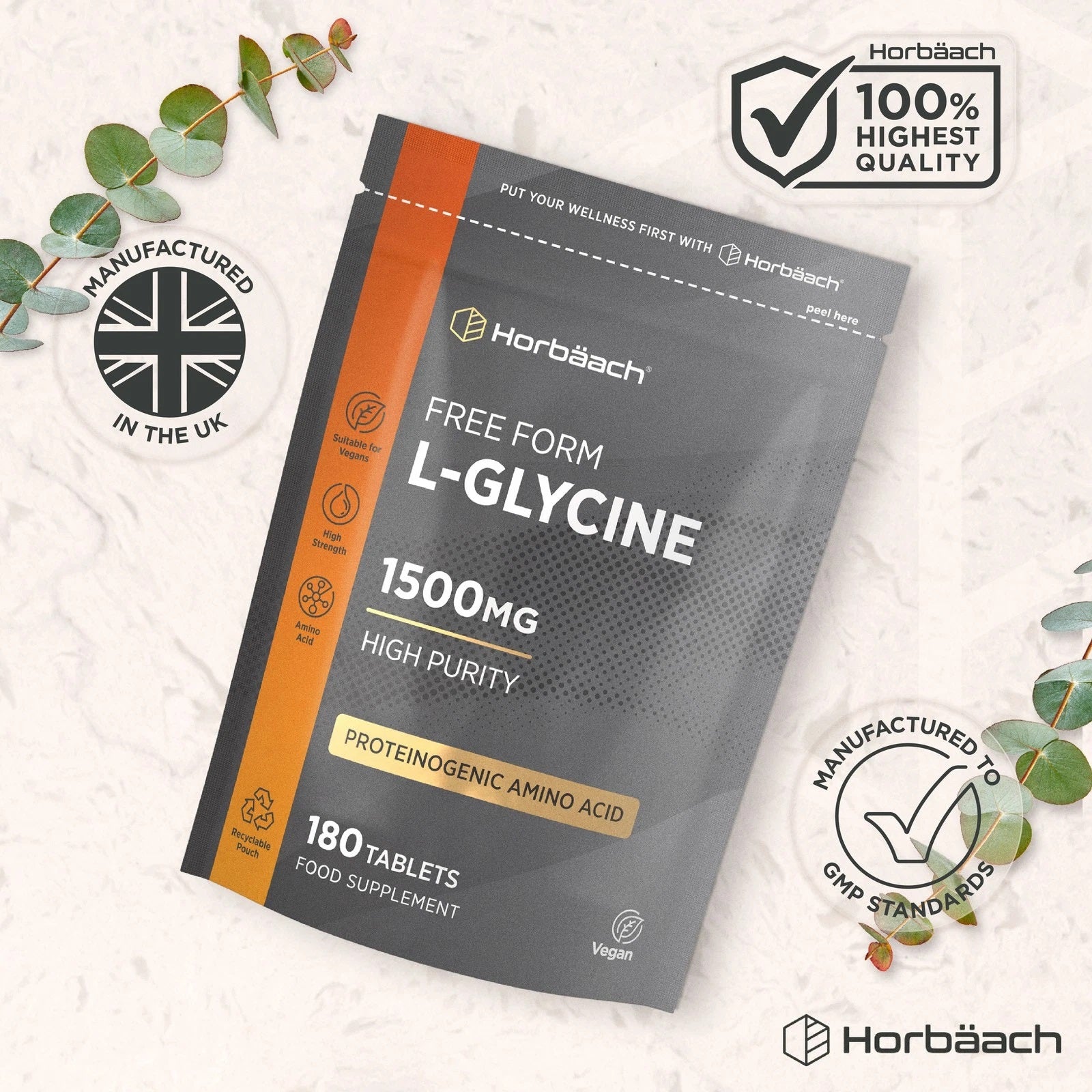 L-Glycine 1500 mg | 180 Tablets
