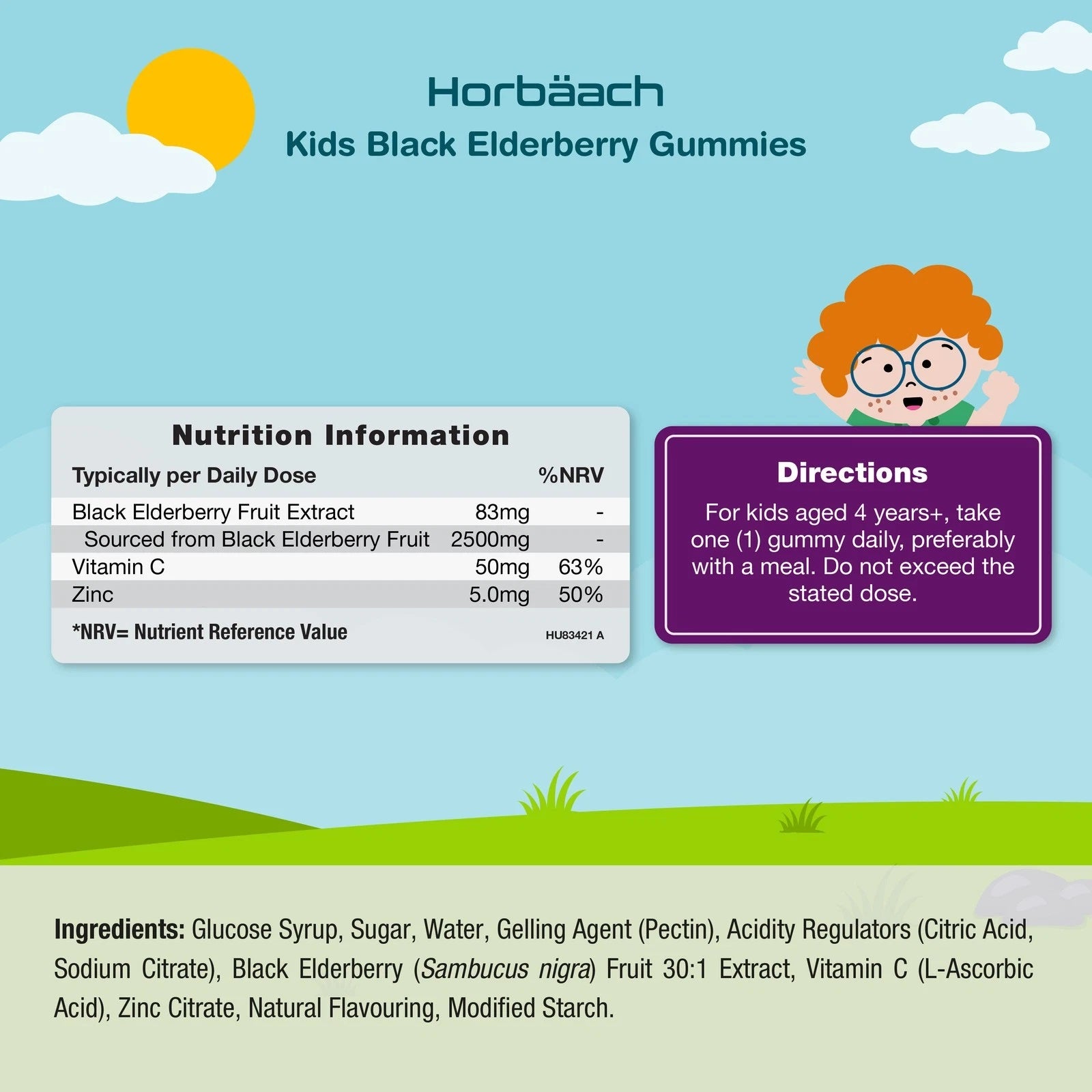 Black Elderberry for Kids | 60 Gummies