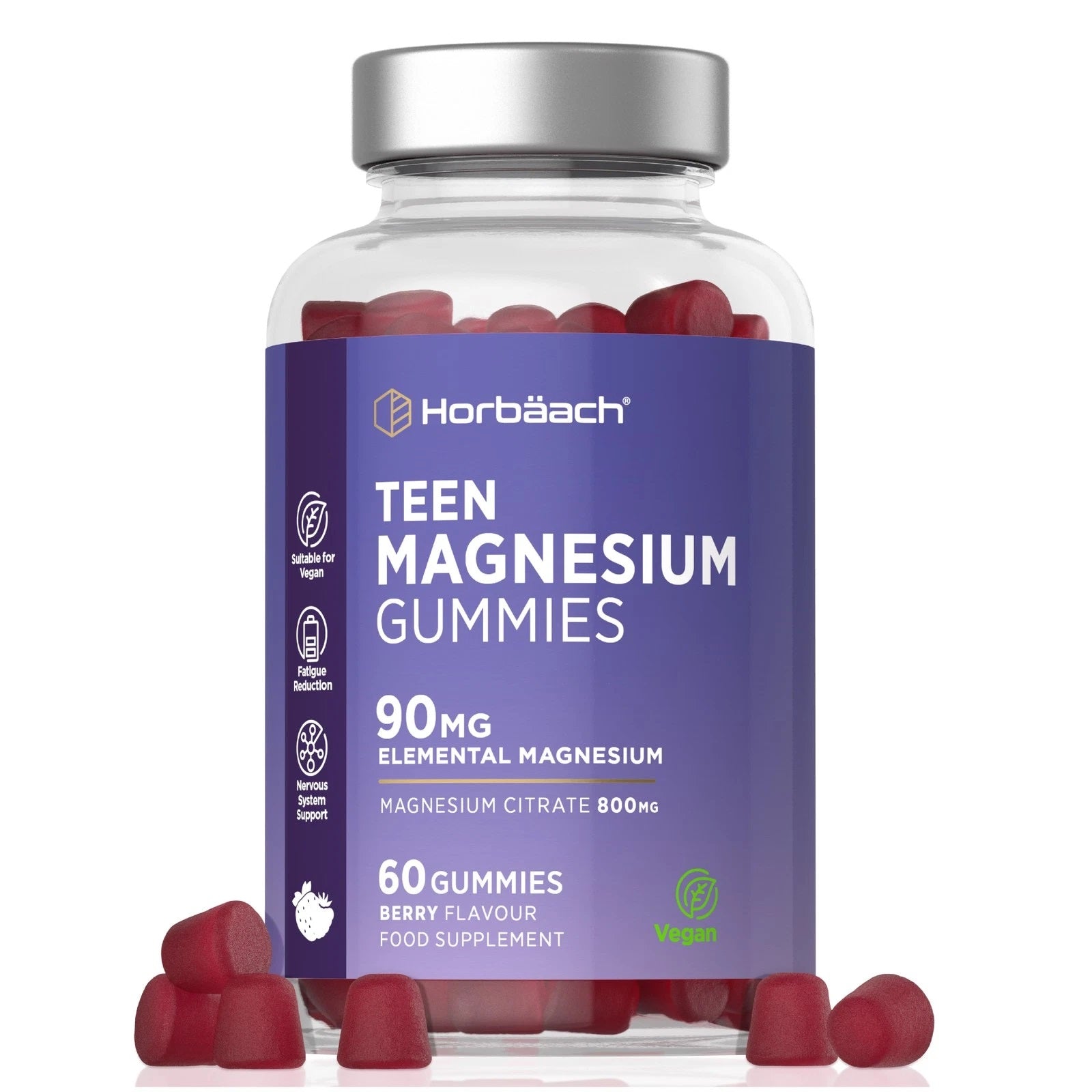 Magnesium for Teens 90 mg | 60 Gummies