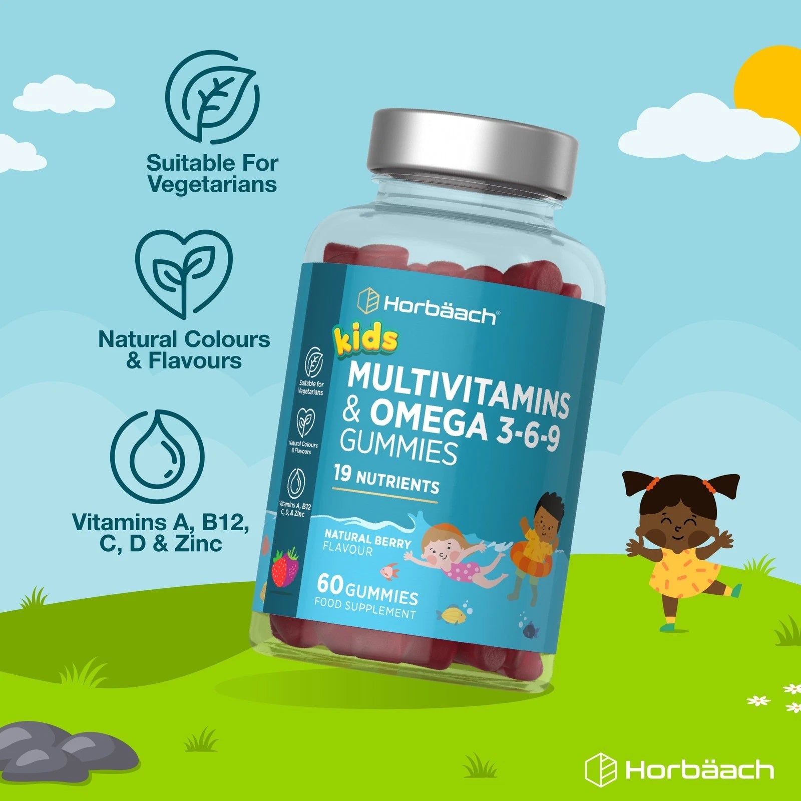 Multivitamin with Omega 369 For Kids | 120 Gummies
