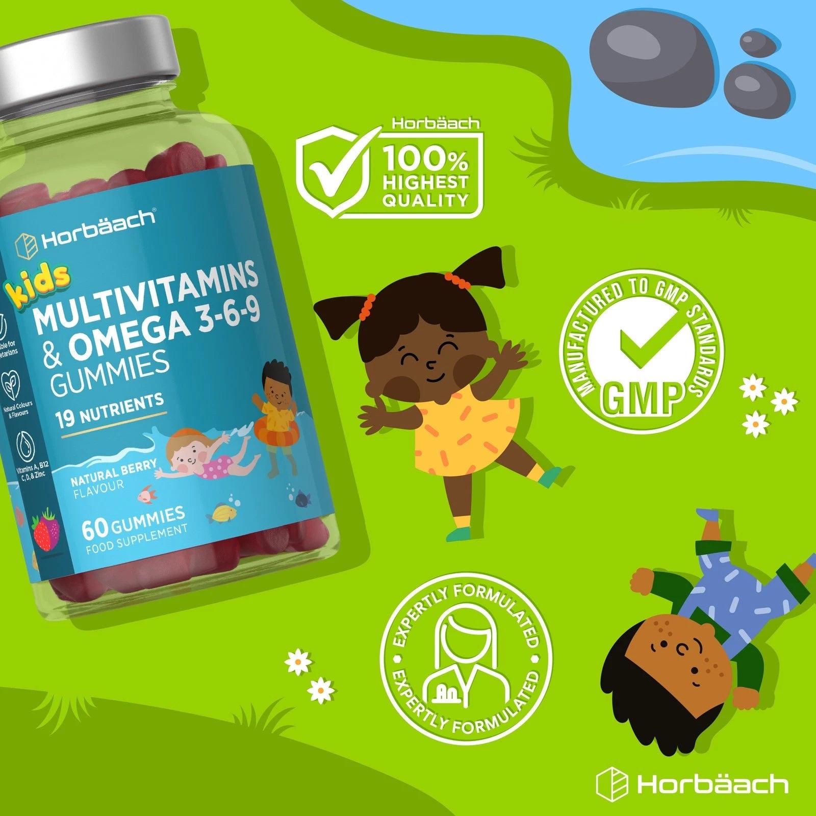 Multivitamin with Omega 369 For Kids | 120 Gummies