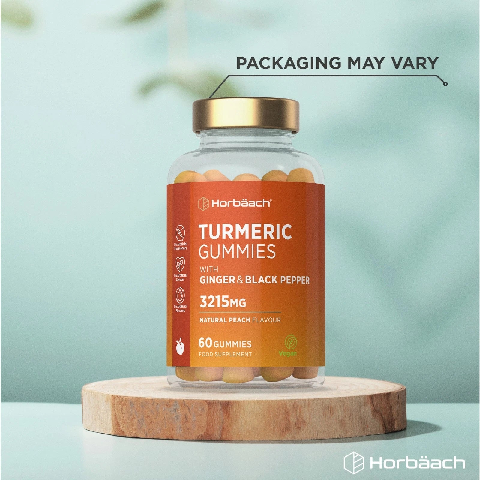 Turmeric with Ginger and Black Pepper 3126 mg | 60 Gummies