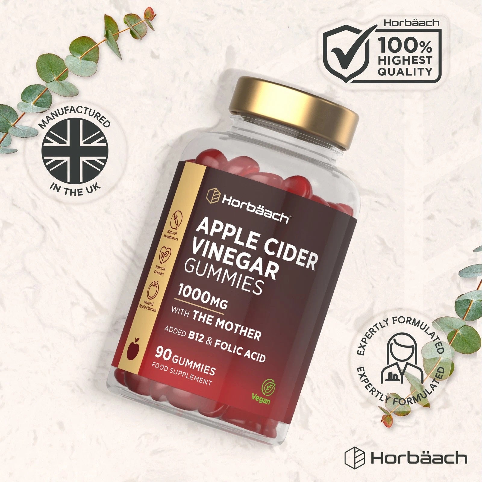 Apple Cider Vinegar with the Mother 1000 mg | 90 Gummies