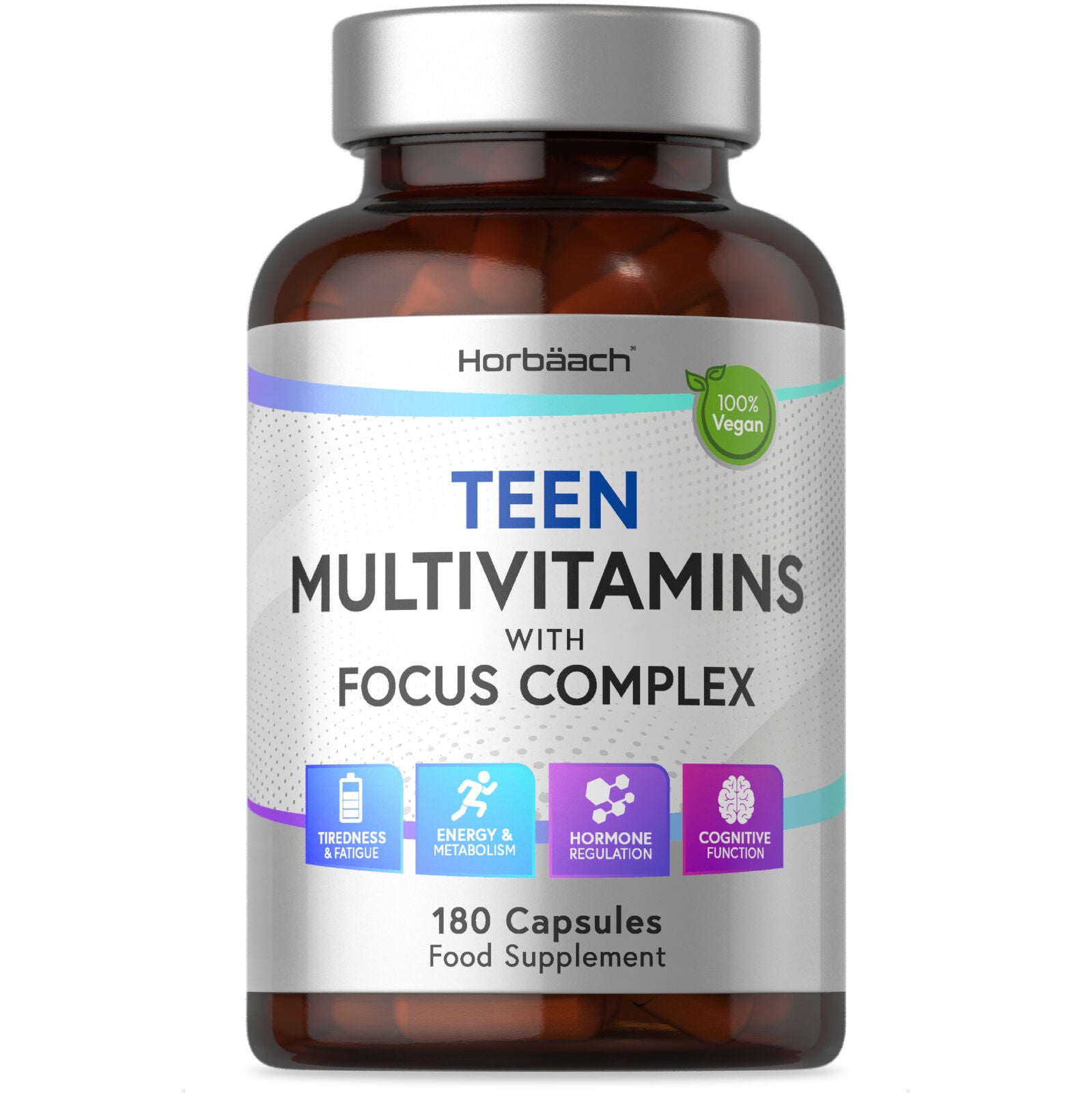 Multivitamins with Focus Complex for Teens | 180 Capsules