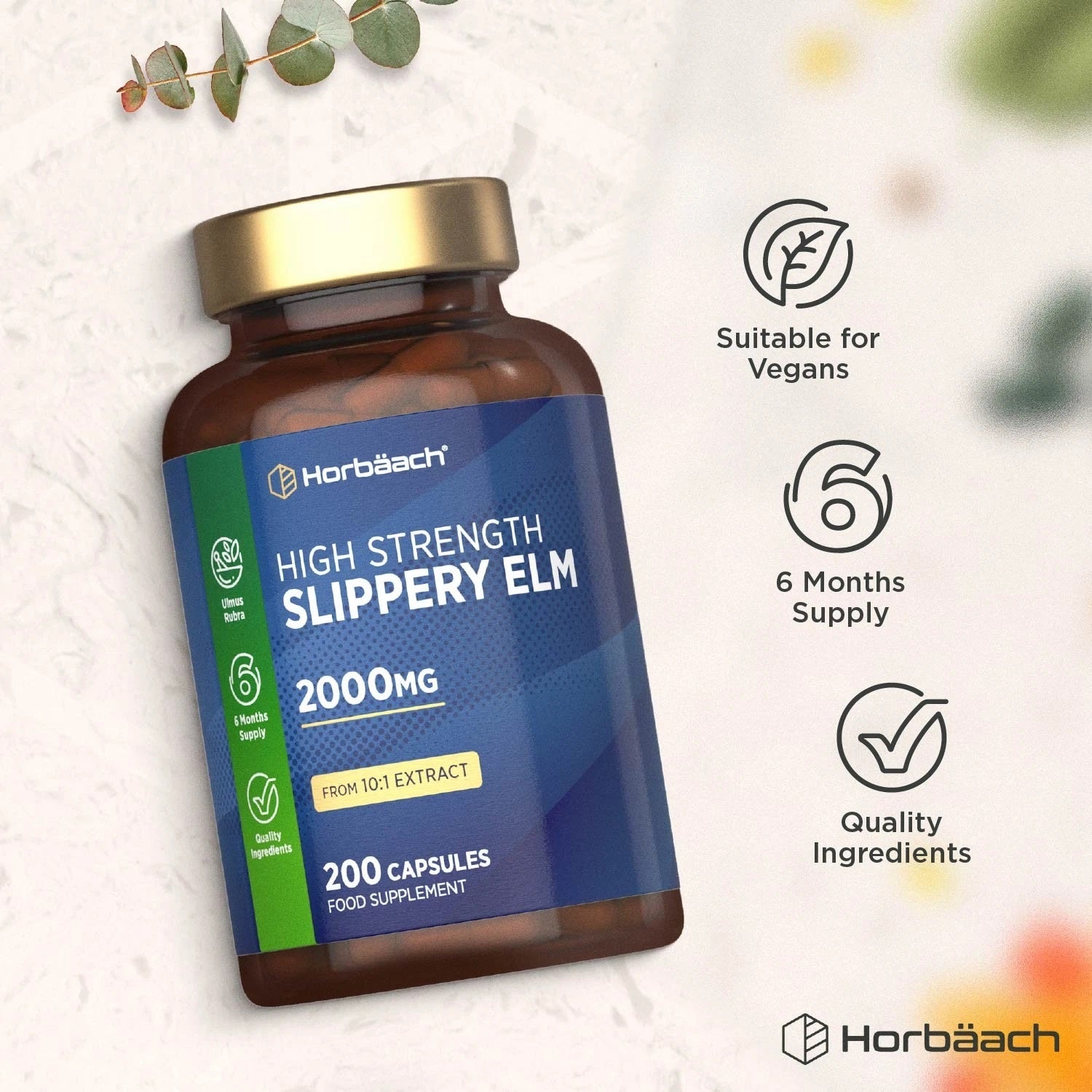Slippery Elm 2000 mg | 200 Capsules