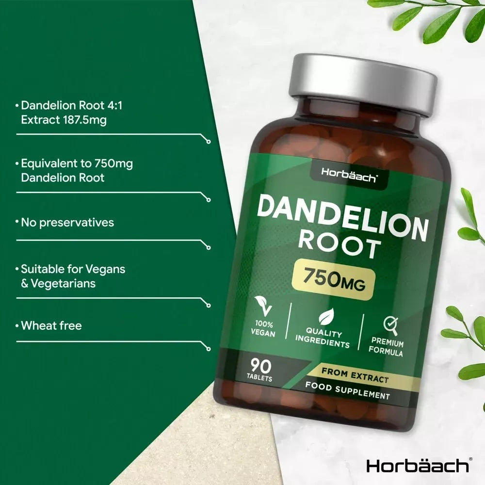 Dandelion Root 750 mg | 90 Tablets