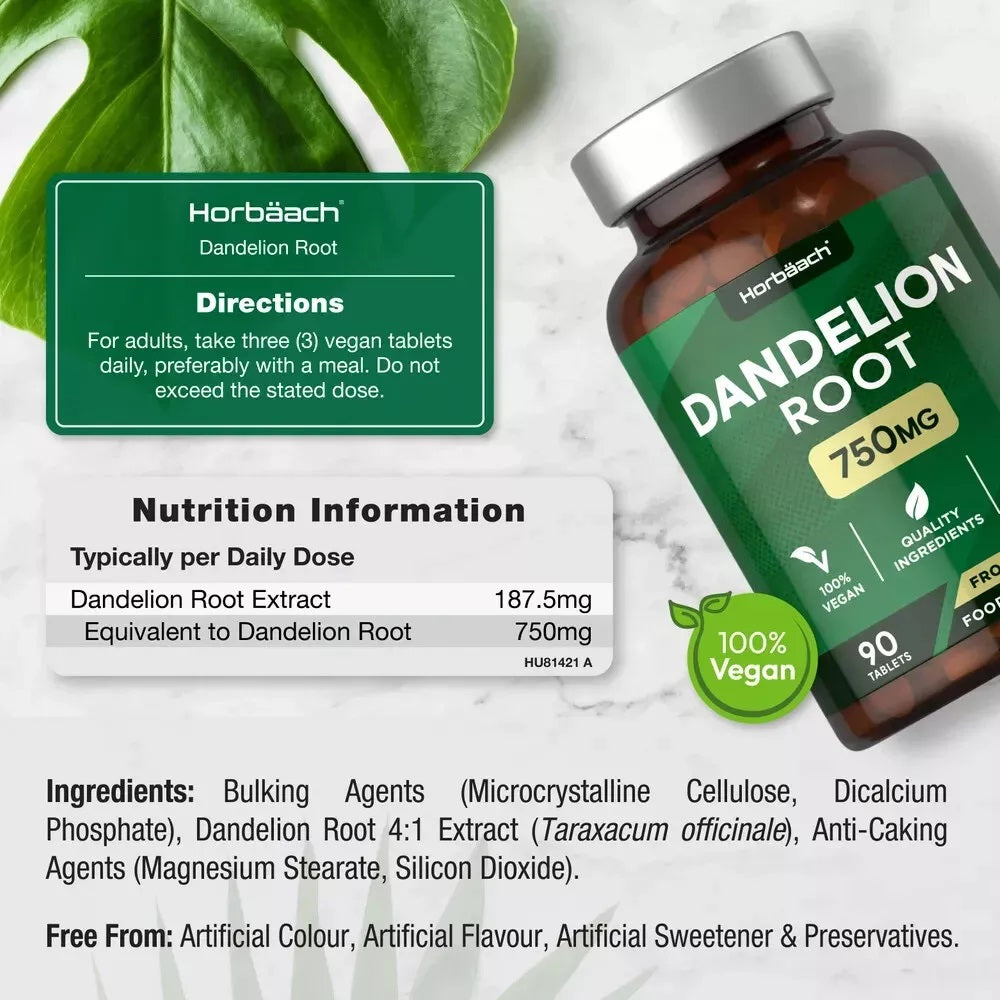 Dandelion Root 750 mg | 90 Tablets