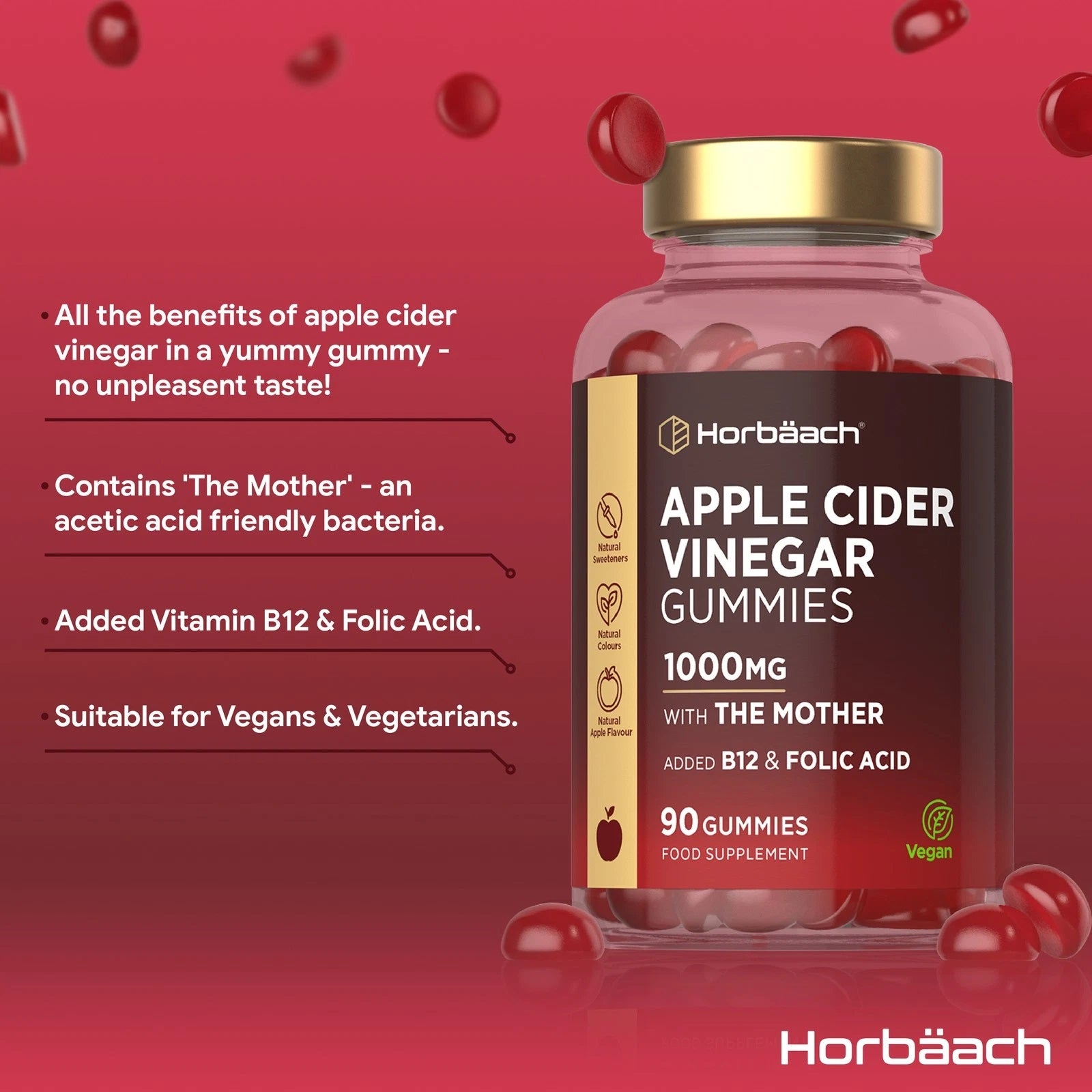 Apple Cider Vinegar with the Mother 1000 mg | 90 Gummies