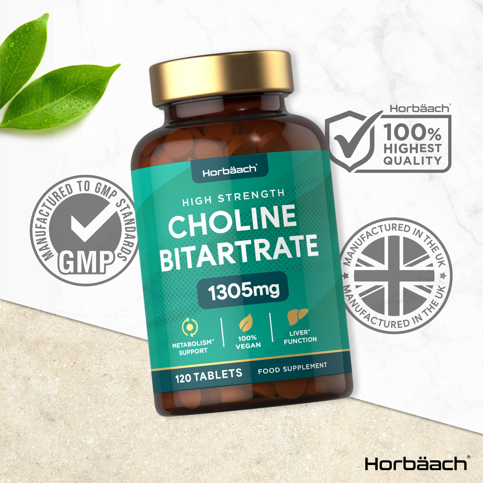 Choline Bitartrate 1305 mg | 120 Tablets