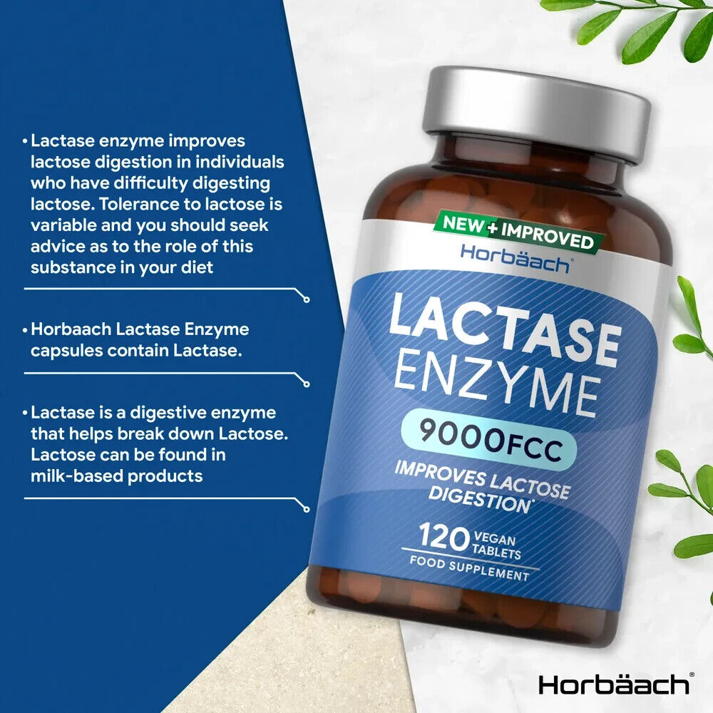 Lactase Enzymes 9000 FCC Units | 120 Tablets