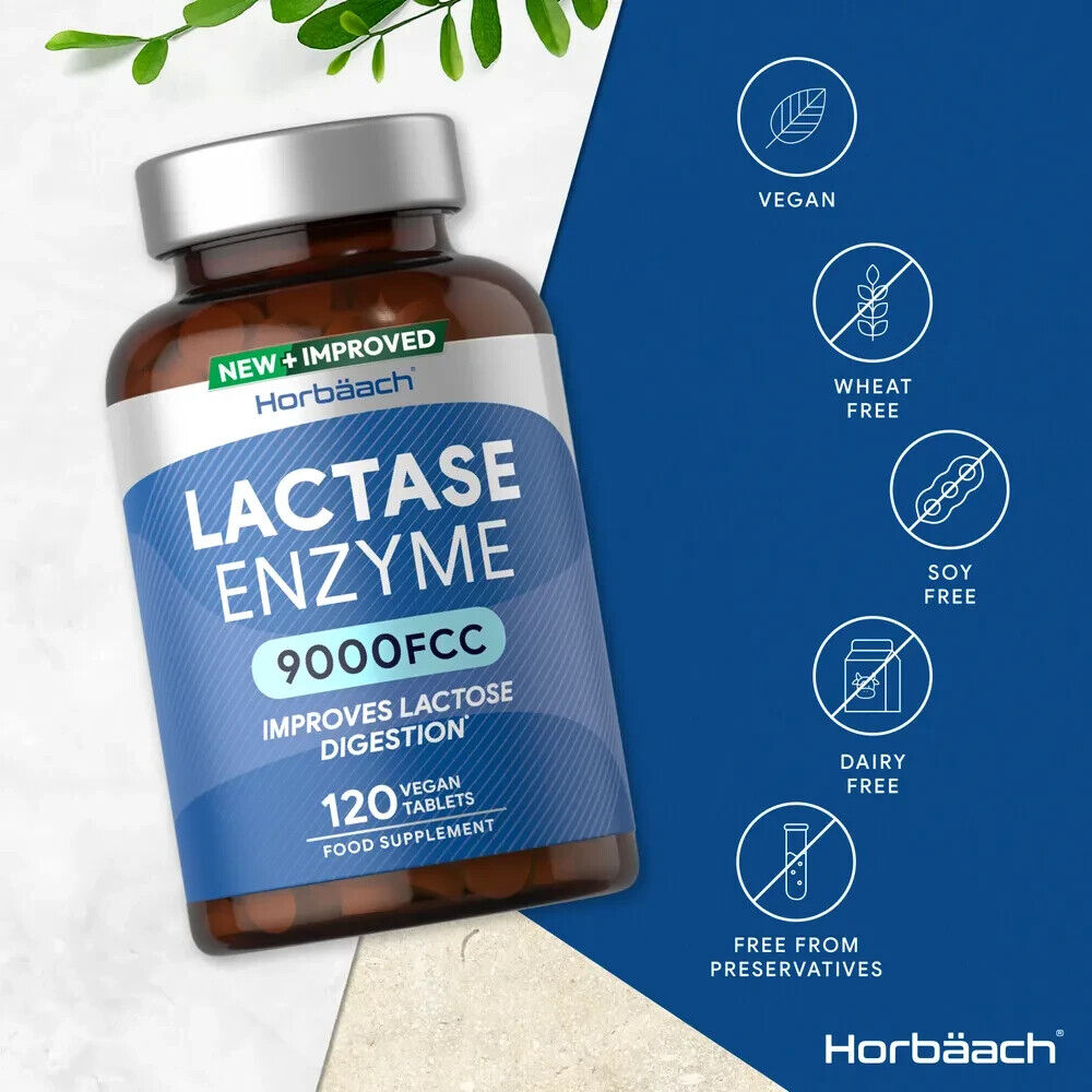 Lactase Enzymes 9000 FCC Units | 120 Tablets