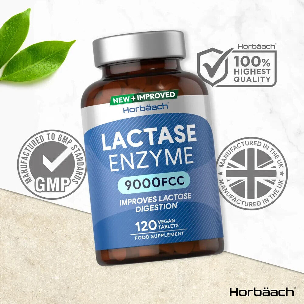 Lactase Enzymes 9000 FCC Units | 120 Tablets