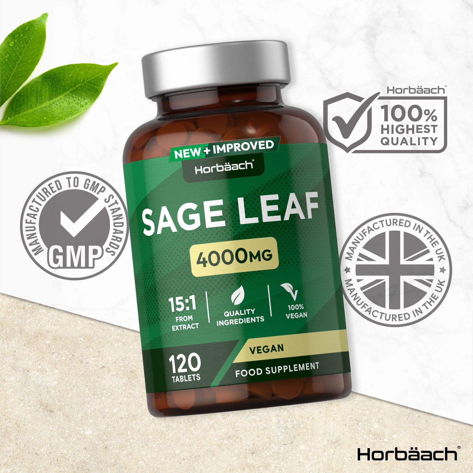 Sage Leaf 4000 mg | 120 Tablets