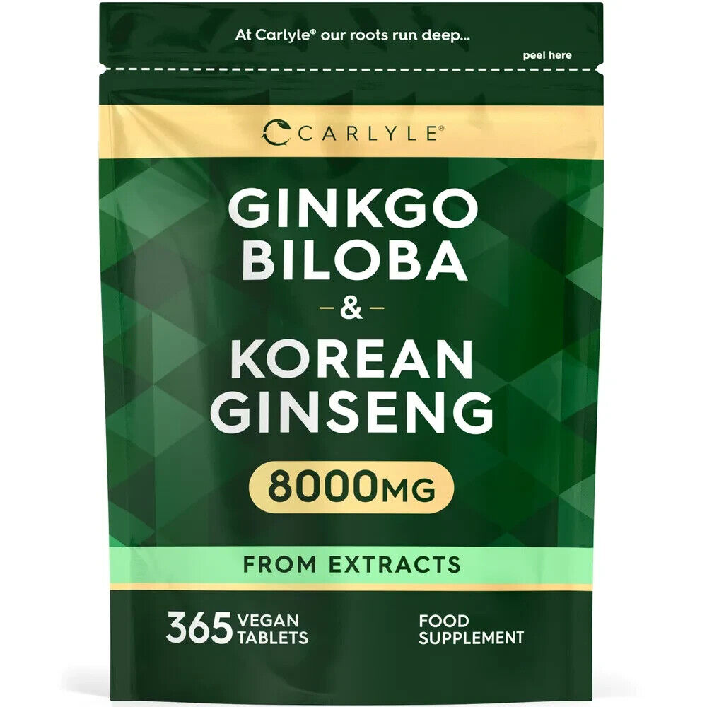 Ginkgo Biloba 6000 mg and Ginseng 2000 mg | 120 Tablets