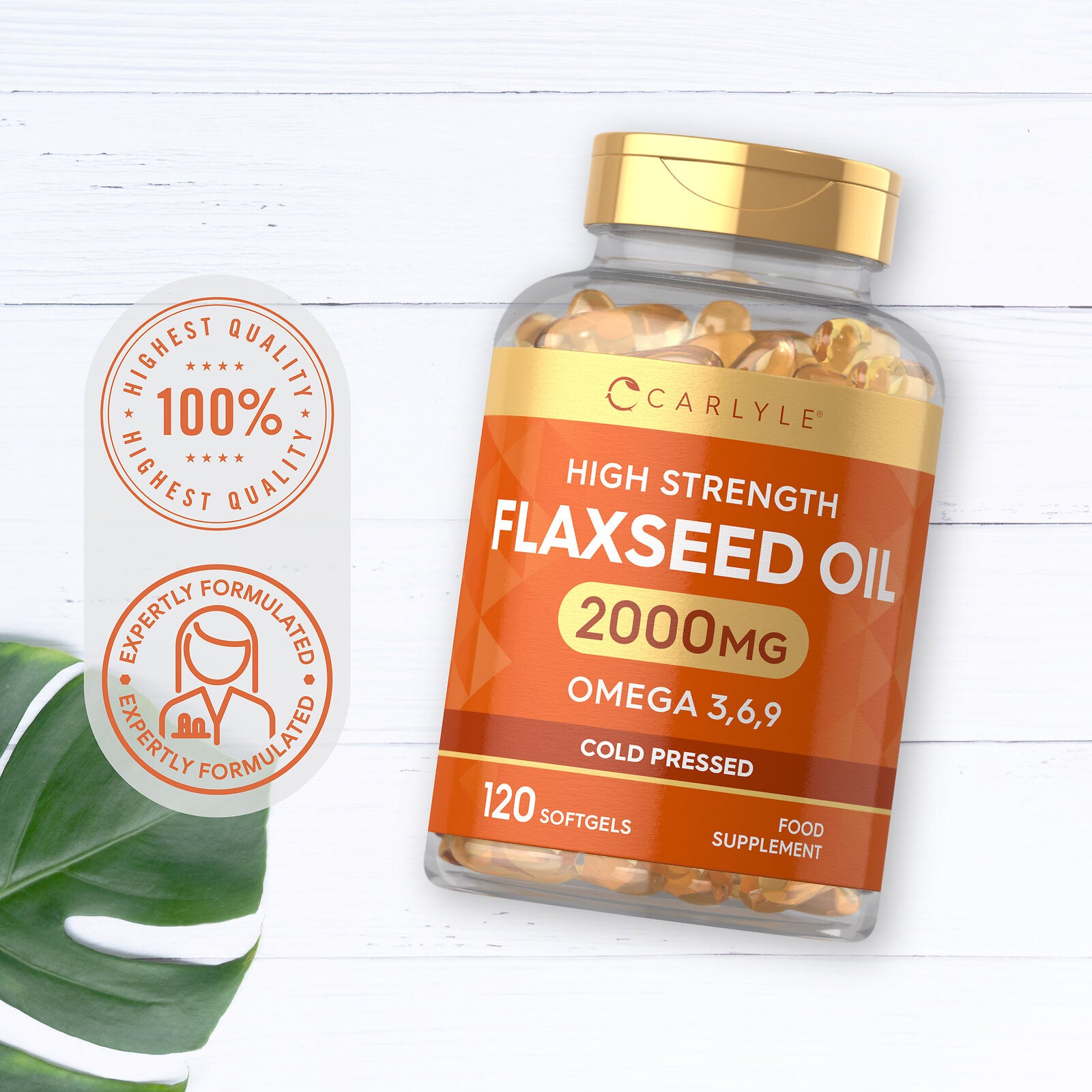 Flaxseed Oil 2000 mg | 120 Softgels