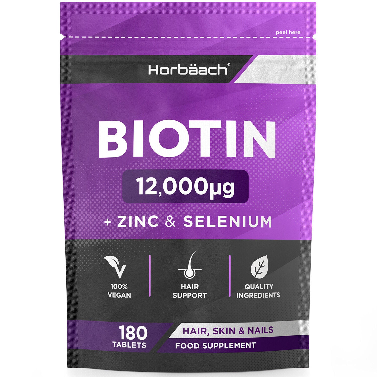 Biotin 12,000 ug | 180 Tablets