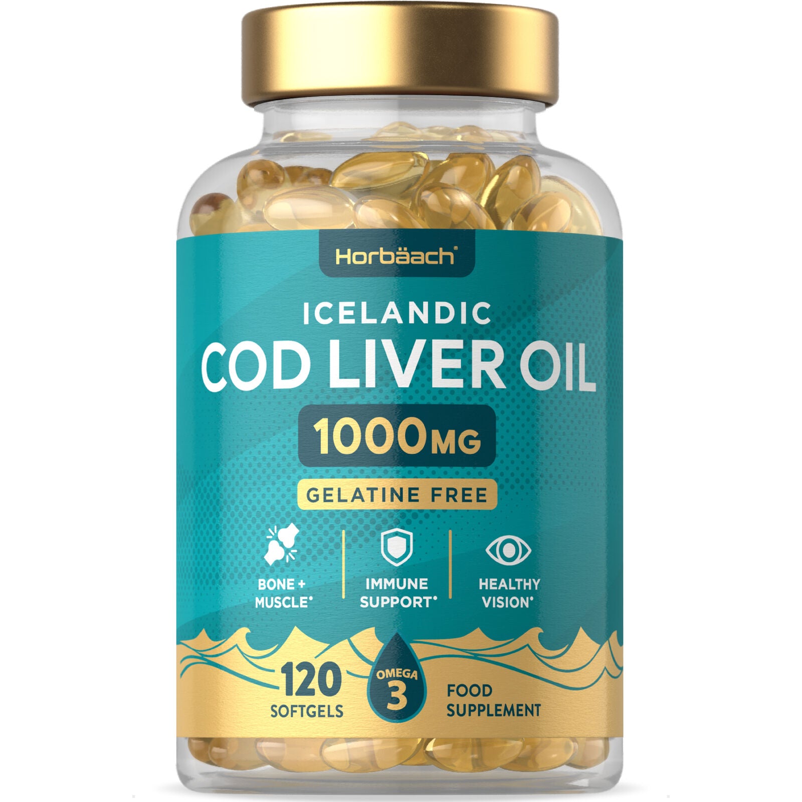 Cod Liver Oil 1000 mg | 120 Softgels 