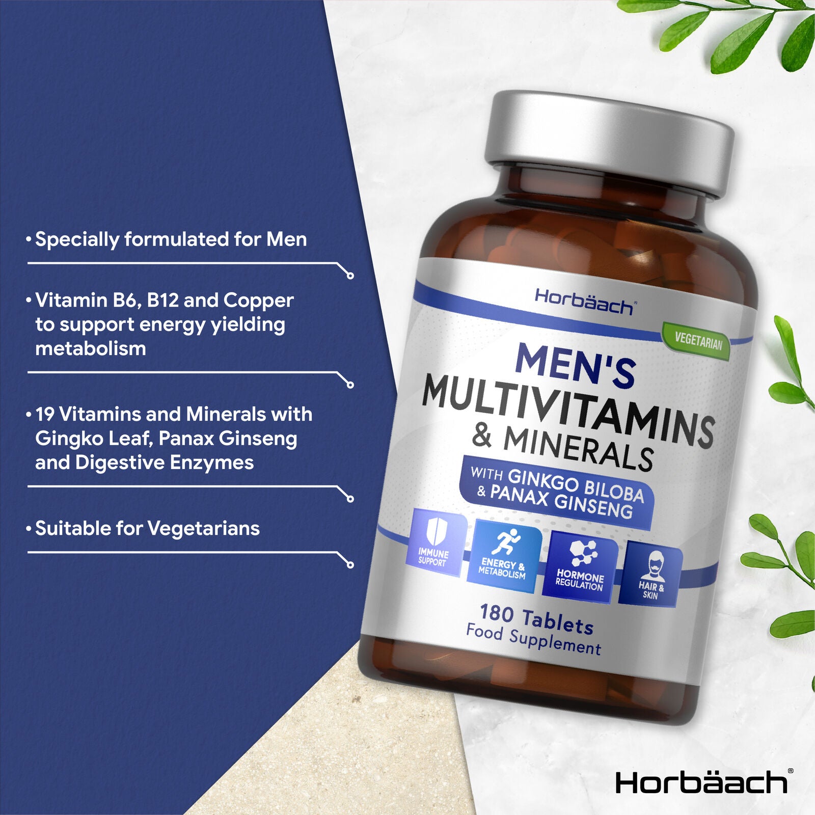 Multivitamins and Minerals for Men | 180 Tablets