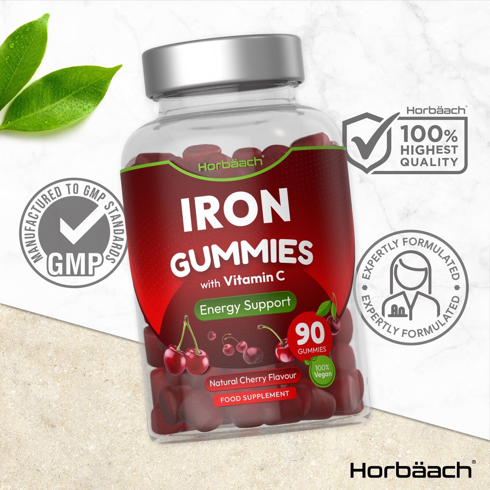 Iron 14 mg with Vitamin C | 90 Gummies