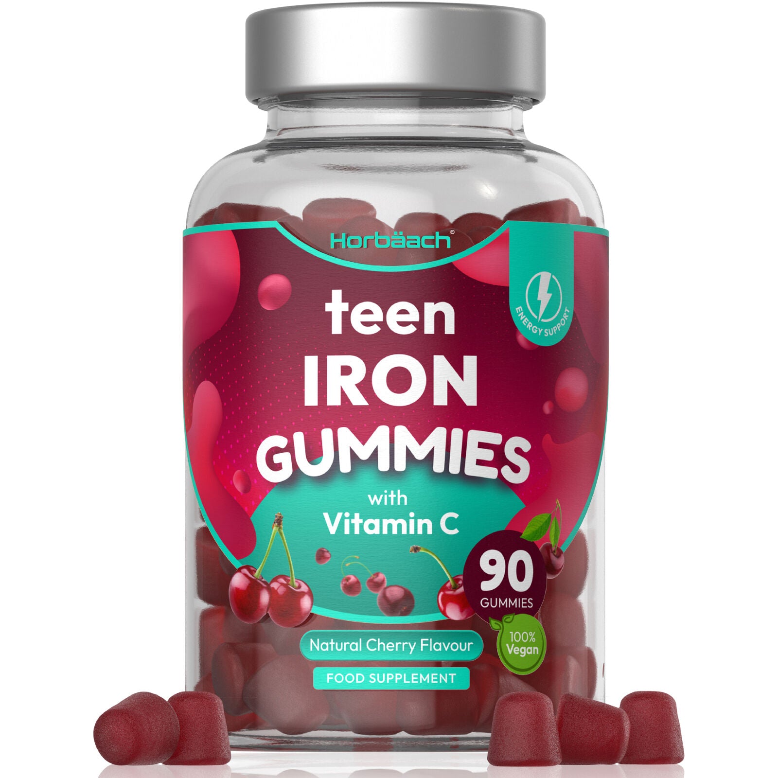 Iron with Vitamin C for Teens | 90 Gummies
