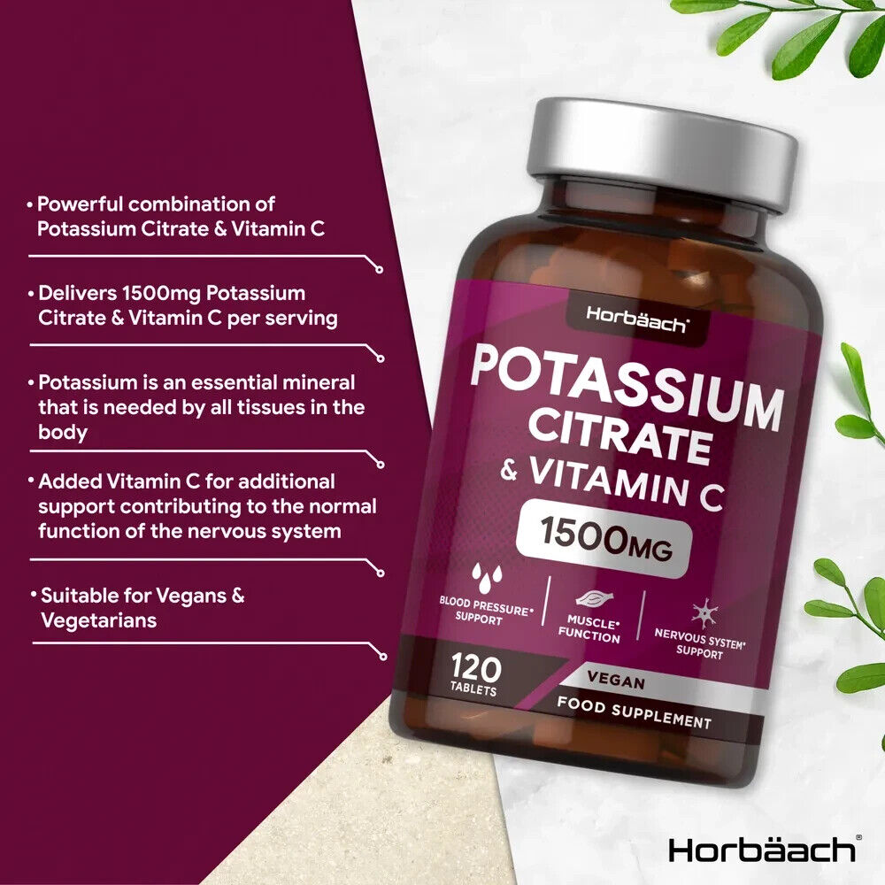 Potassium Citrate 1500 mg with Vitamin C | 120 Tablets