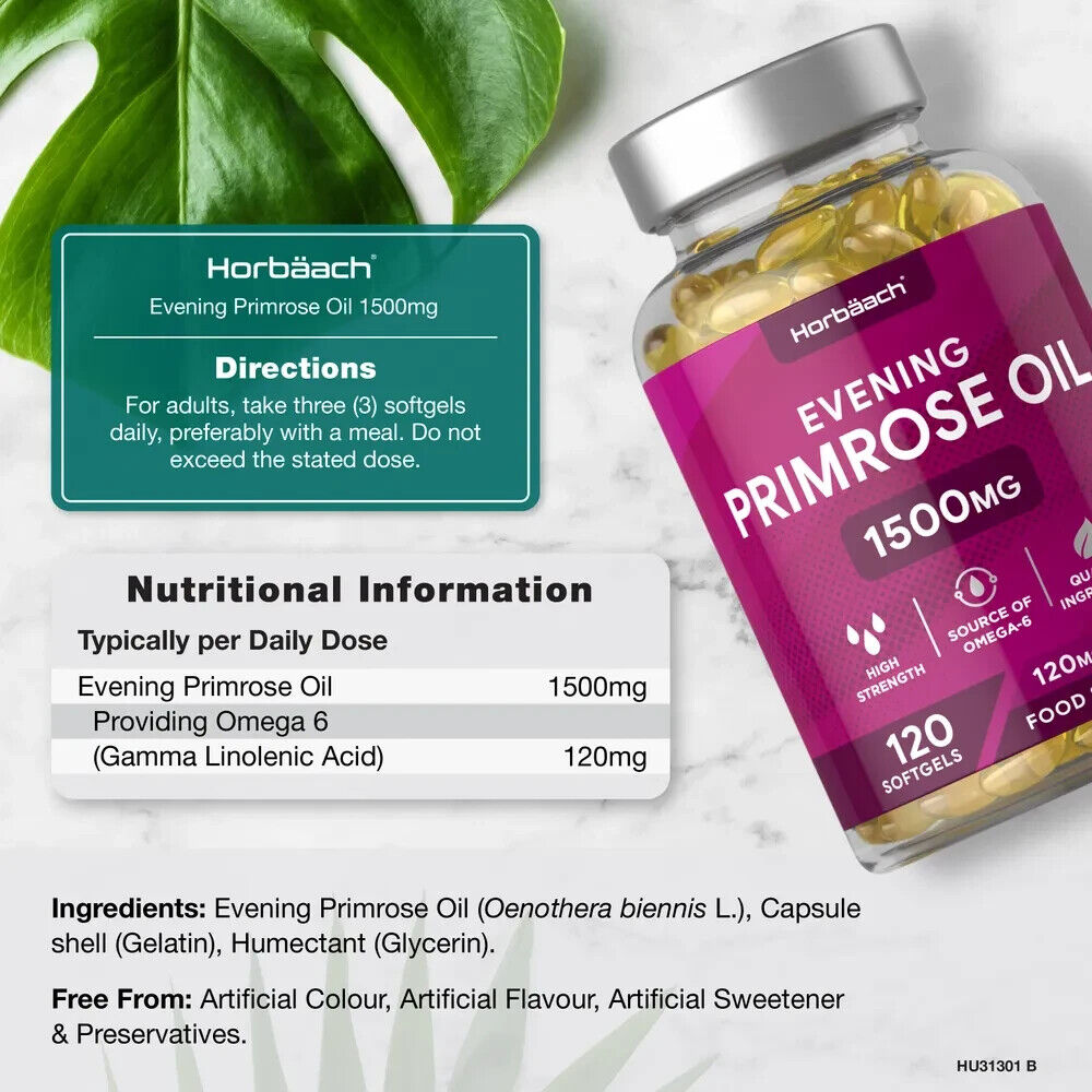 Evening Primrose Oil 1500 mg | 120 Softgels